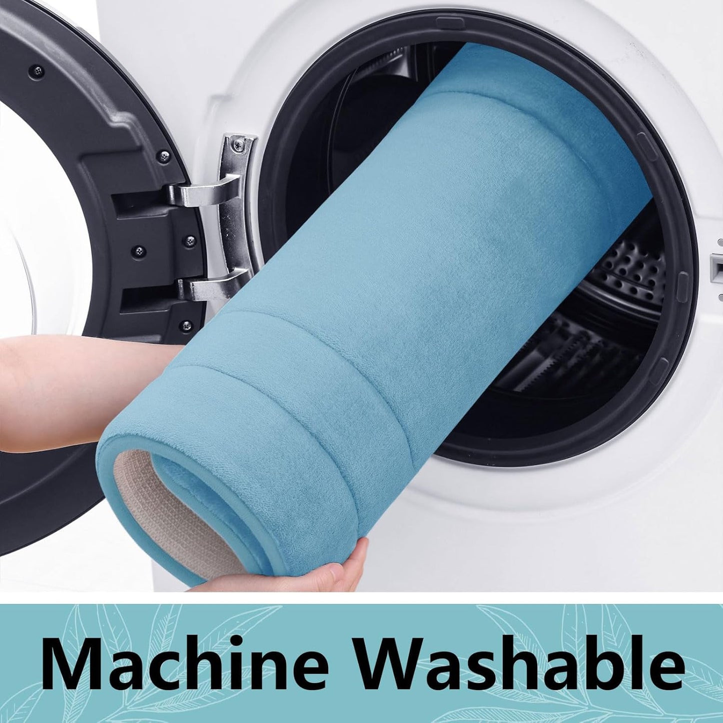 Arotive Memory Foam Bathroom Rug Mat 54x24, Ultra Soft and Absorbent Bath Mat, Machine Wash Dry, Comfortable Bath Rug Carpet for Bathroom Floor, Tub and Shower, Blue