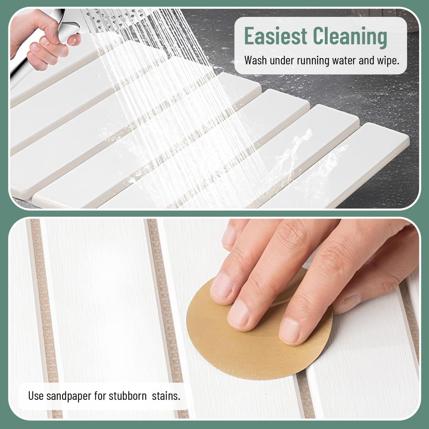 Stone Drying Mat for Kitchen Counter 16"x12" – Quick Dry Diatomaceous Earth Mat for Sink, Dishes, Cups & Soap – Foldable, Food-Grade Absorbent Countertop Mat for Kitchen, Bathroom & Dish Rack