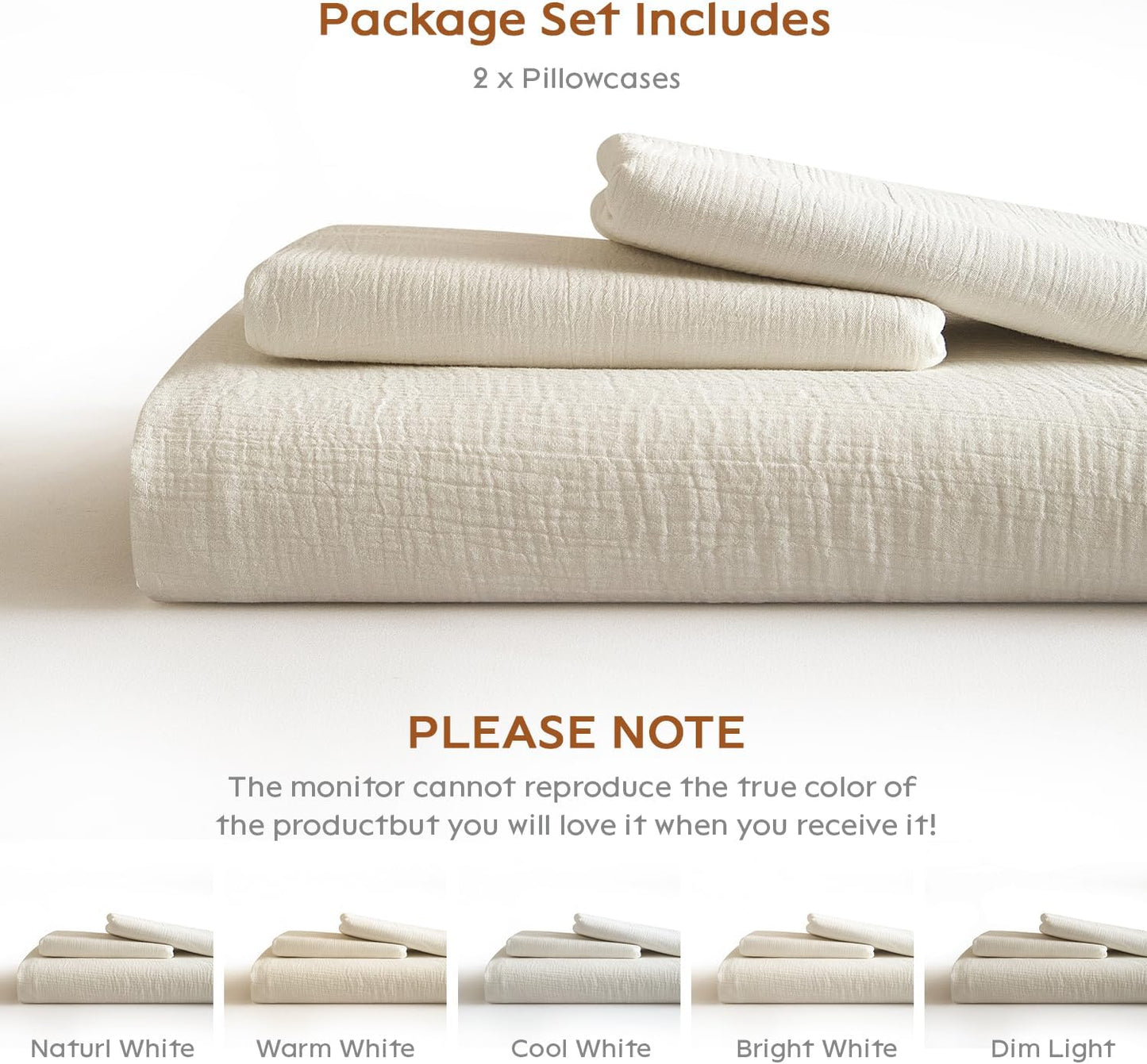 SE SOFTEXLY Muslin Pillowcases Queen Size 100% Cotton, 2 Pack Linen Like Pillow Shams with Envelope Closure, Ultral Soft and Breathable Pillow Case Covers, White, 20" X 30", No Filling