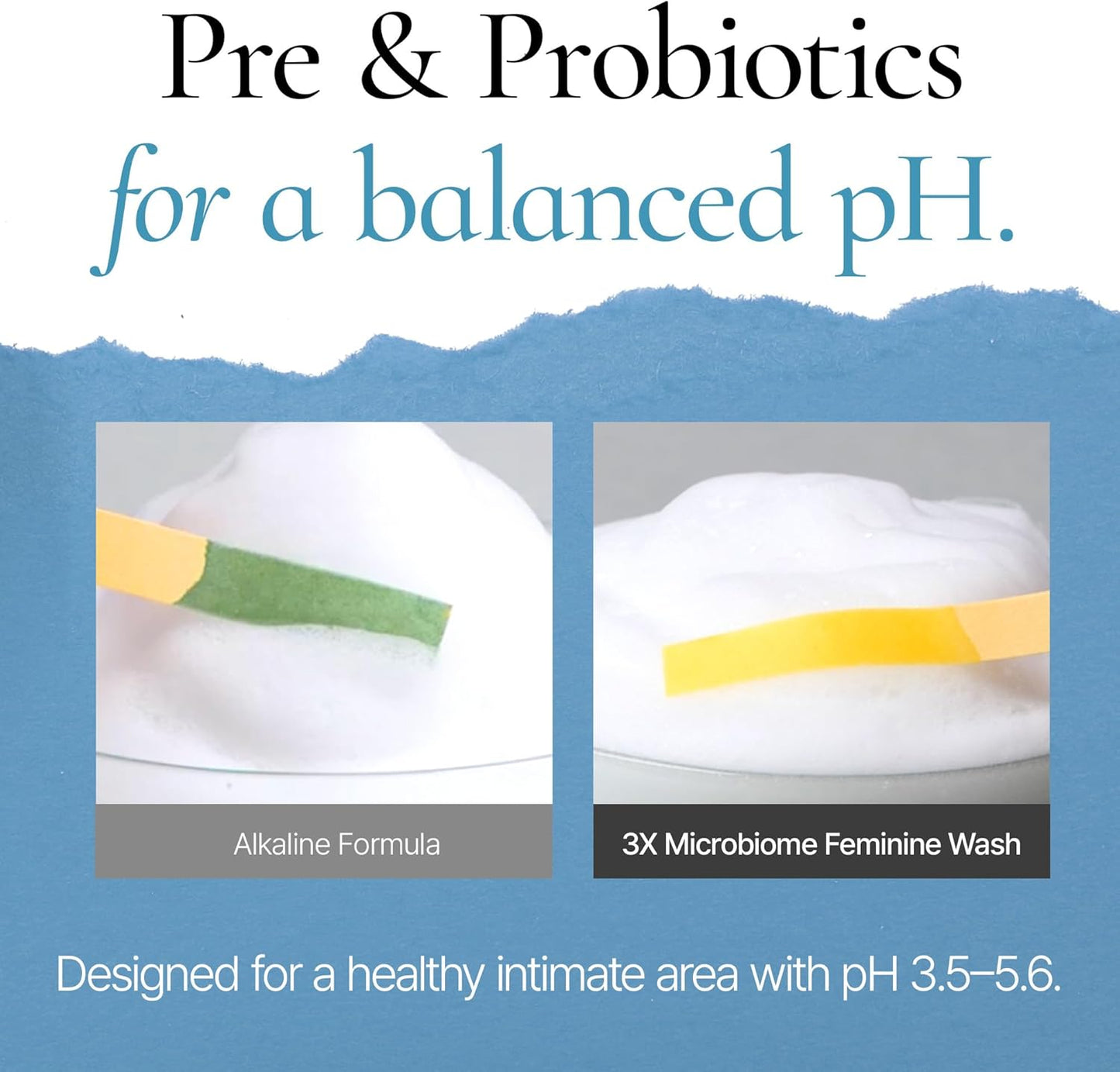INERTIA pH-Balanced Feminine Wash The Pure 3X Microbiome, Pre & Probiotics, Glacier Water, Mannose & Cranberry Extract, 150ml, 5.07fl.oz