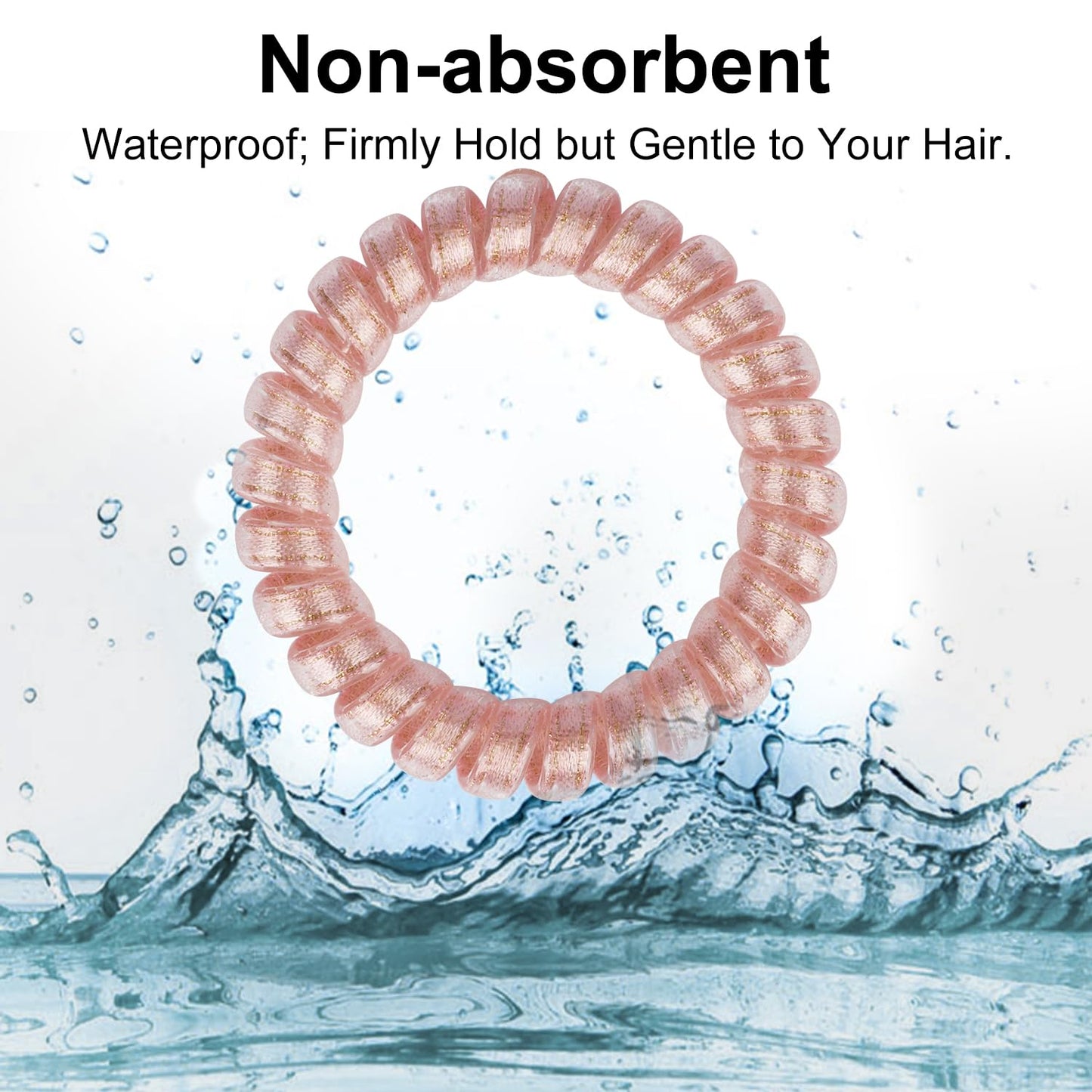 JessLab Spiral Hair Ties for Women, 10-Pack Traceless No-Damage Ponytail Holders, Coils Hair Bands for Girls, Assorted Colors