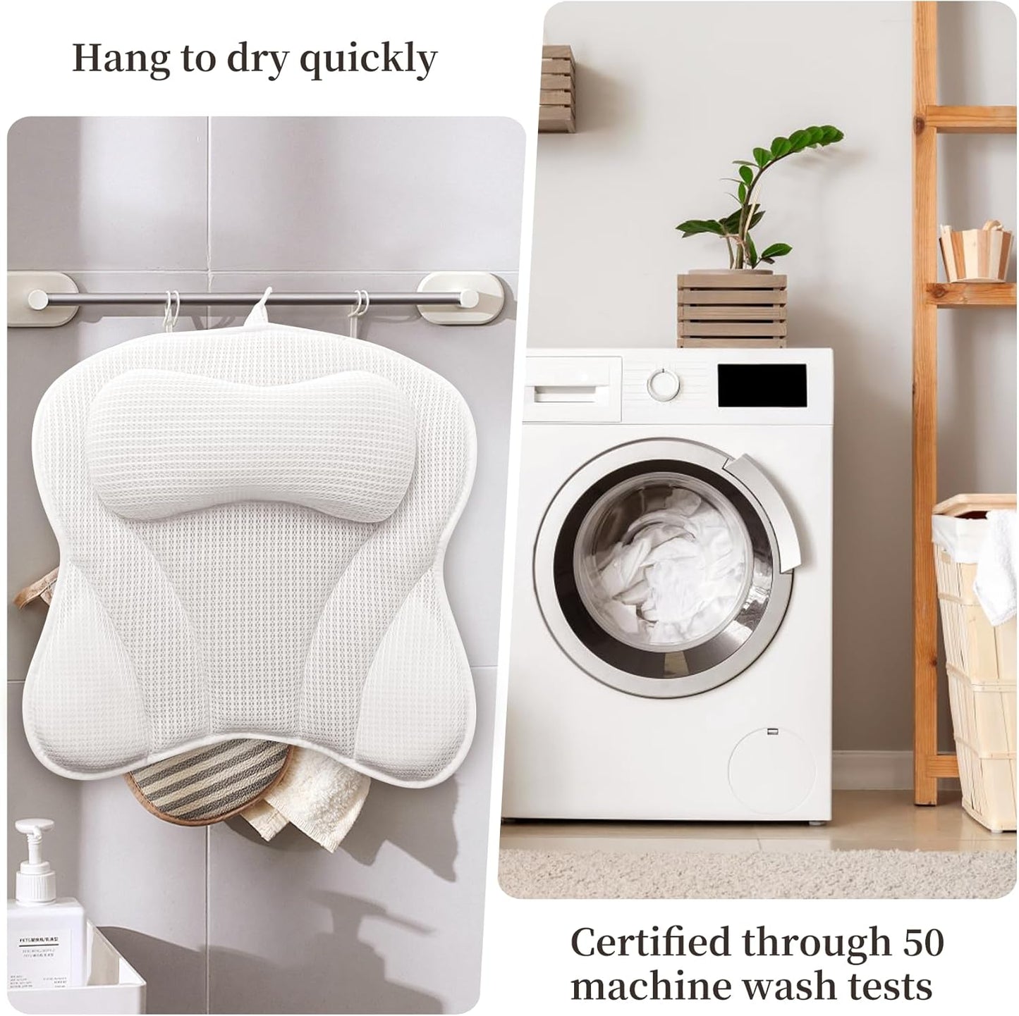 Bath Pillows for Head and Neck Support, Soft 5D Air Mesh Bath Tub Pillow with 6 Non Slip Suction Cups, Luxury Bathtub Pillows, Bathtub Accessories for Women and Men