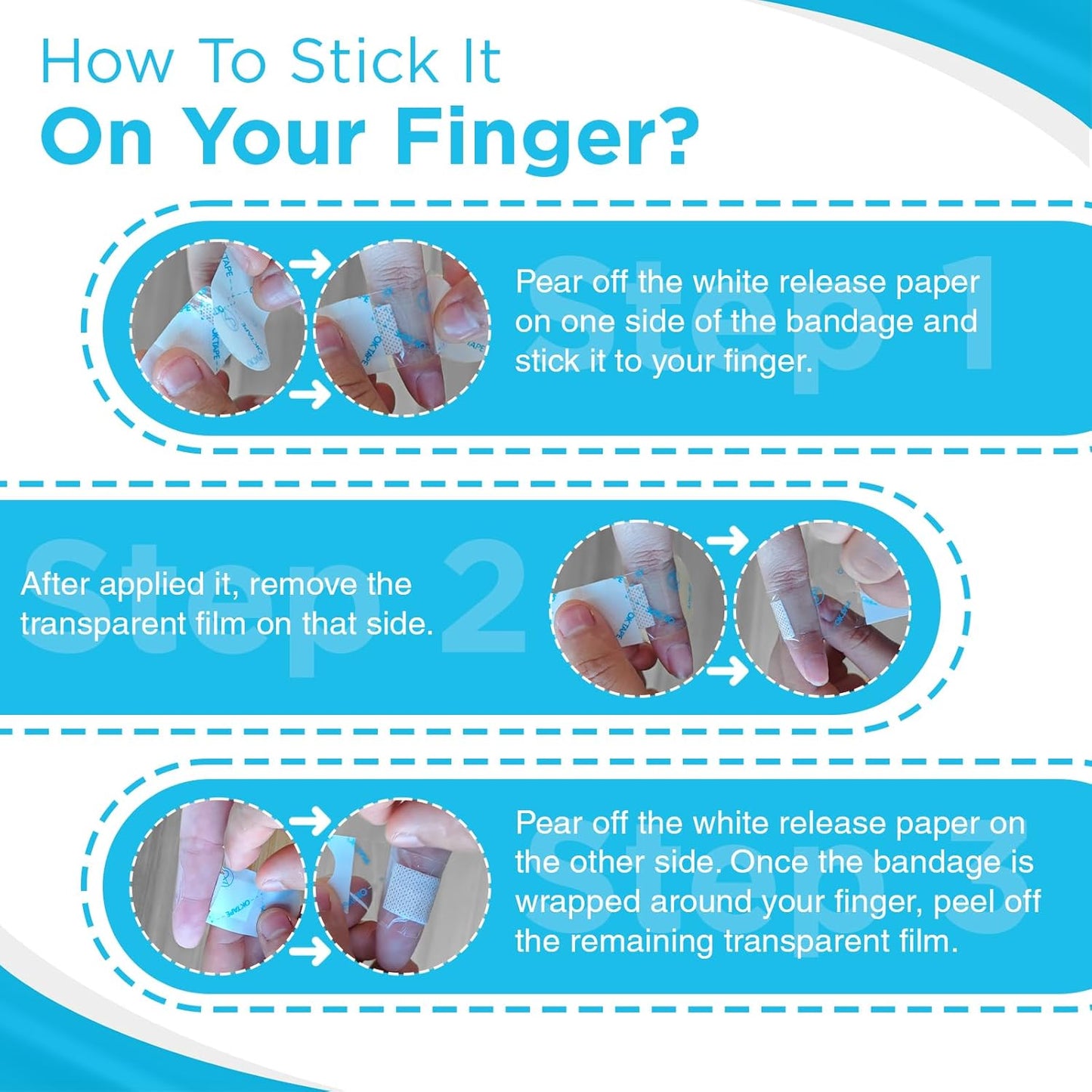 OK TAPE Waterproof Clear Adhesive Bandages, Bulk 160 ct Sheer Assorted Sizes with Individually Wraps for First-Aid Wound Care, Variety Bandage Pack for Minor Cuts & Scrapes - Stays Put in The Shower