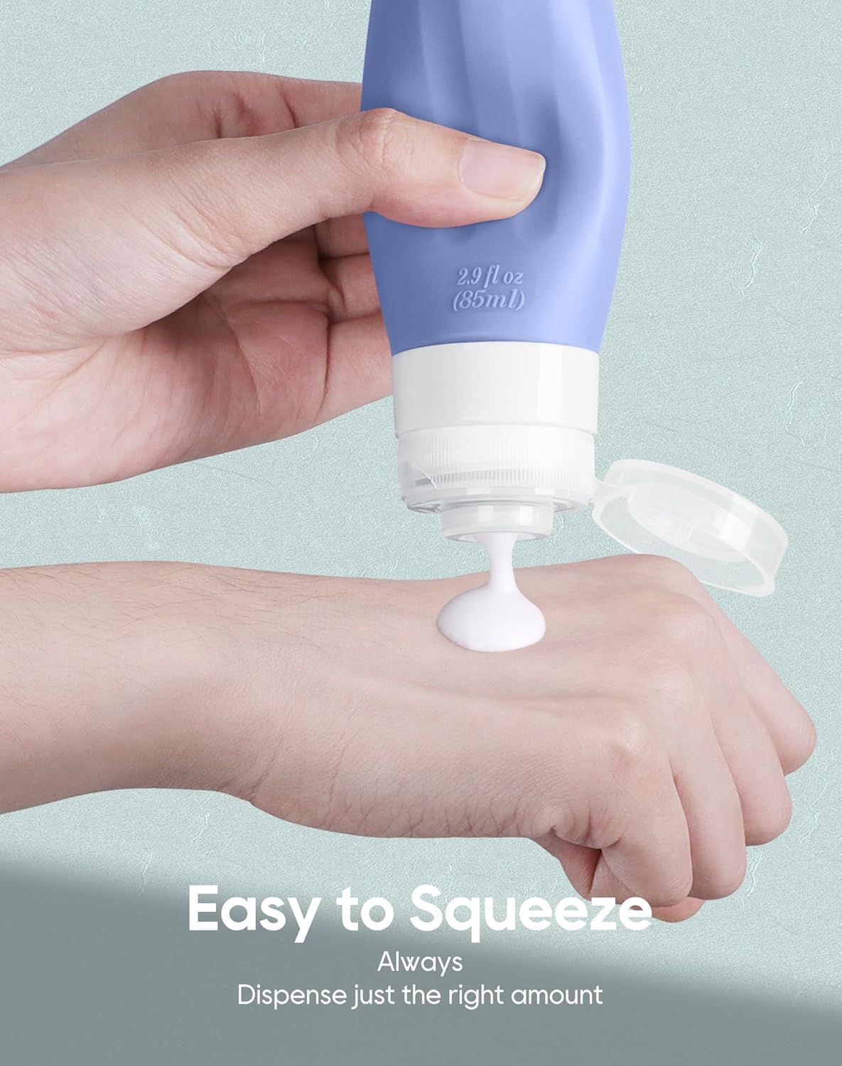 Morfone 16 Pack Silicone Travel Bottles Set for Toiletries TSA Approved Travel Containers Leakproof Squeezable Refillable Accessories 2oz 3oz for Shampoo Conditioner Lotion Liquids(Blue)