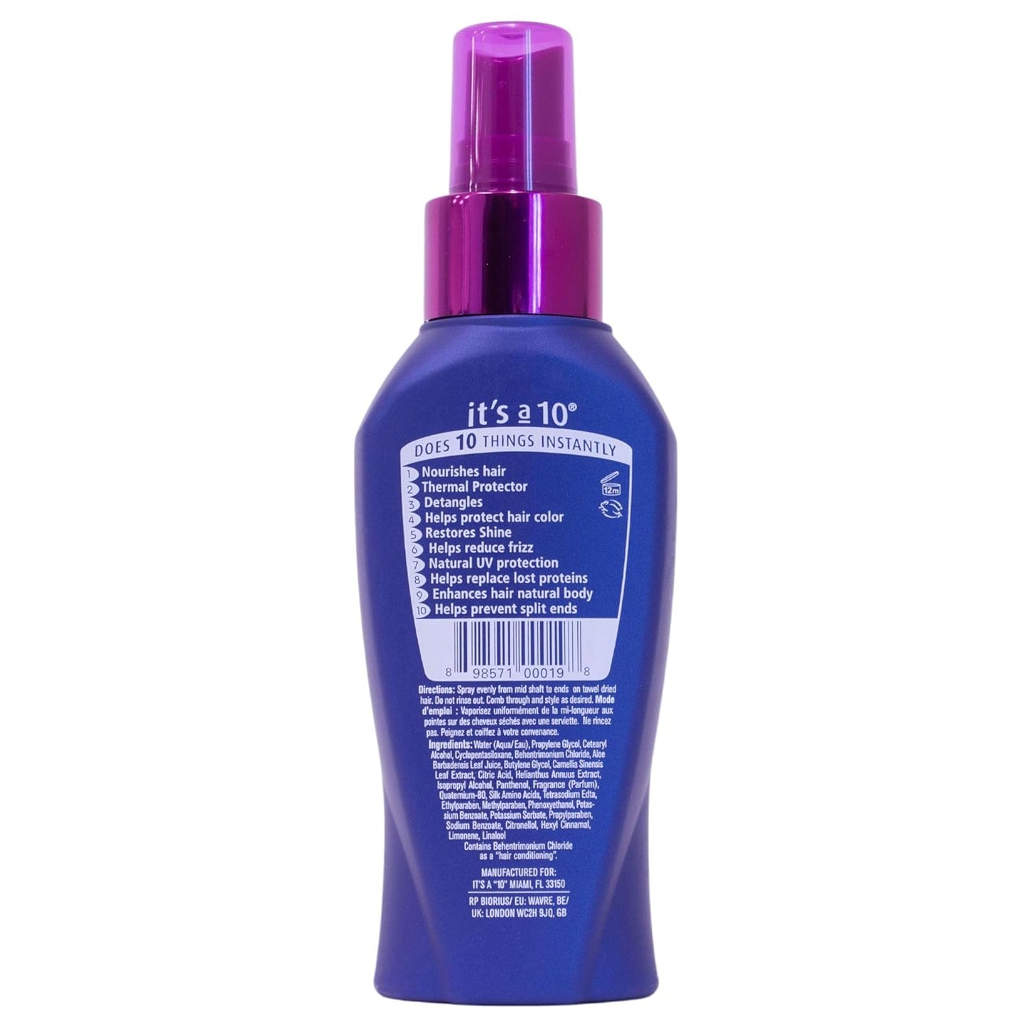 It's a 10 Haircare Miracle Leave-In Product, 4 fl. oz.