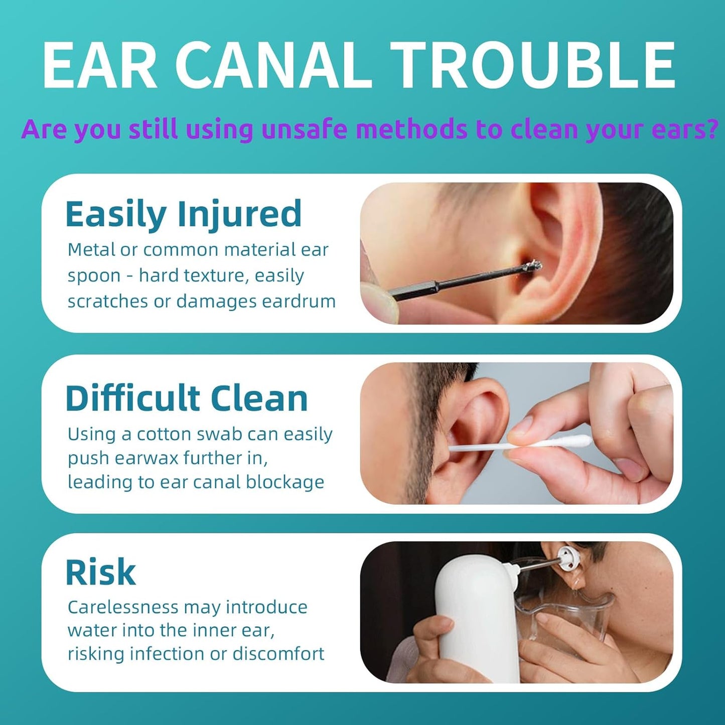 Ear Wax Removal Tool - 36 PCS Reusable Ear Cleaners, Professional-Grade TPE, Effective & Gentle Ear Cleaning Kit, Clogged & Itch Ear Relief - Suitable for All Types of Ears(3 Styles)