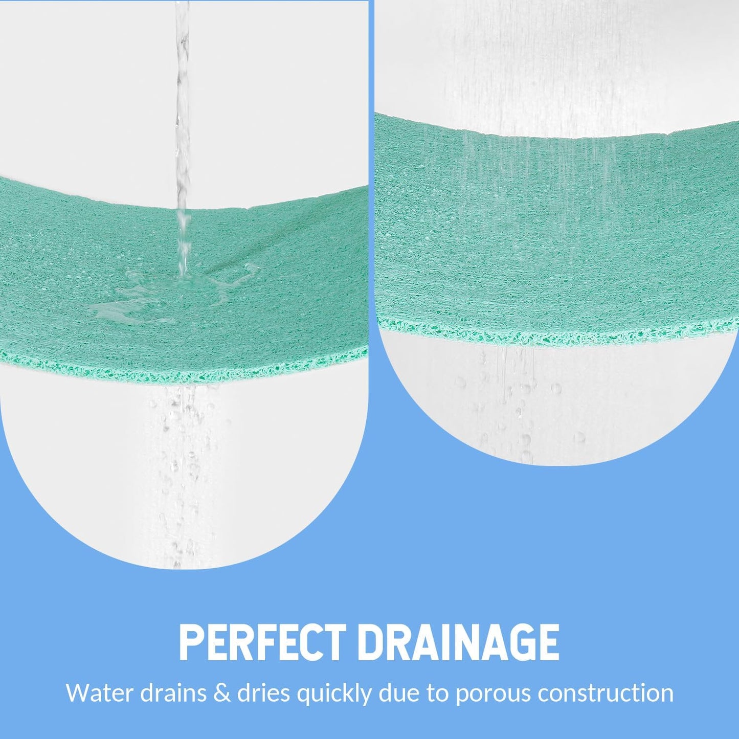 Non-Slip Bathtub Mat, 2 Pack Anti Slip Shower Mat, Fast Drying Bathtub Mats, Foot Scrubber Mat, Anti Slip Mat for Tub, Floor, Bathroom, Kitchen, Home, Hotel (Light Green 24"×16"+24"×16")