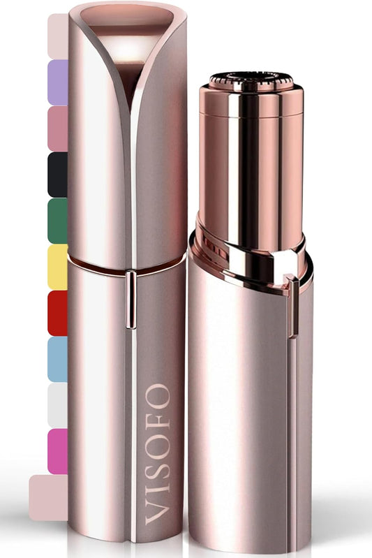 Facial Hair Removal for Women | Electric Razor Device Small Mustache Dermaplaning Remover Tools Tweezers Epilator Trimmer Face Dermaplane Shavers Beauty Gadgets Set Accessories by VISOFO (Andalusite)