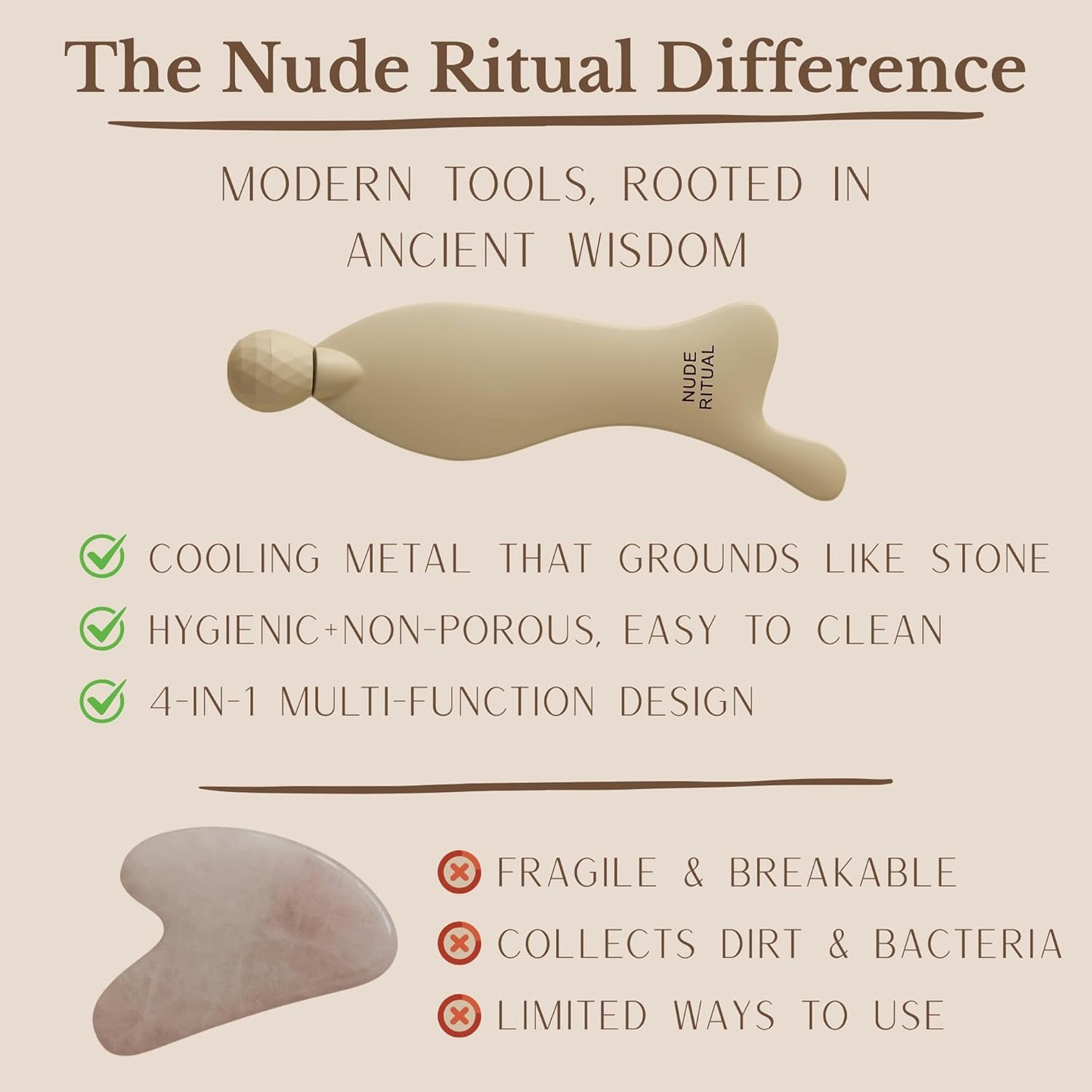 4-in-1 Gua Sha Facial Sculpting Tool – Face & Jawline Massager for Lymphatic Drainage, Circulation & Tension Relief – Premium Facial Massage Tool with Travel Pouch