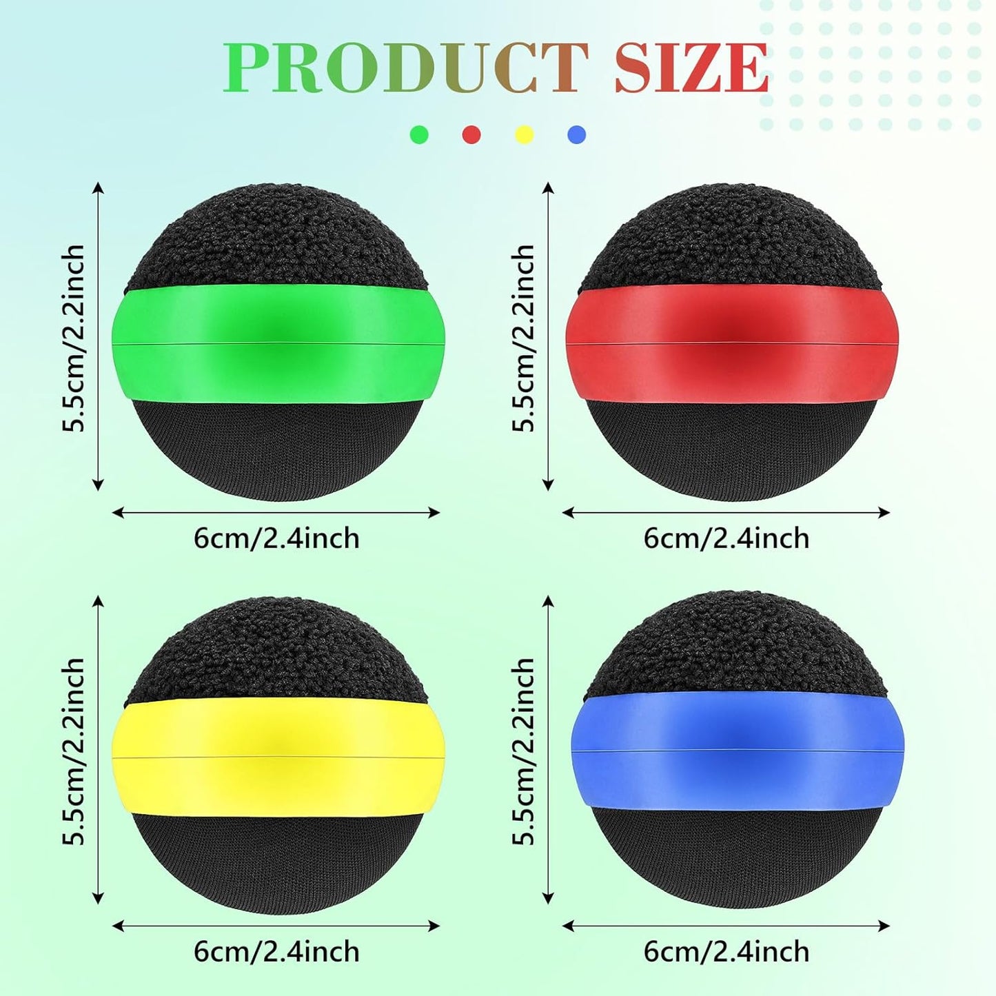 Suclain 4 Pack Christmas Touch Screen Cleaner Balls Phone Cleaning Ball Microfiber Touch Car Screen Glass Cleaner for Computer Laptop Phone Monitor(Red, Blue, Yellow,Green)