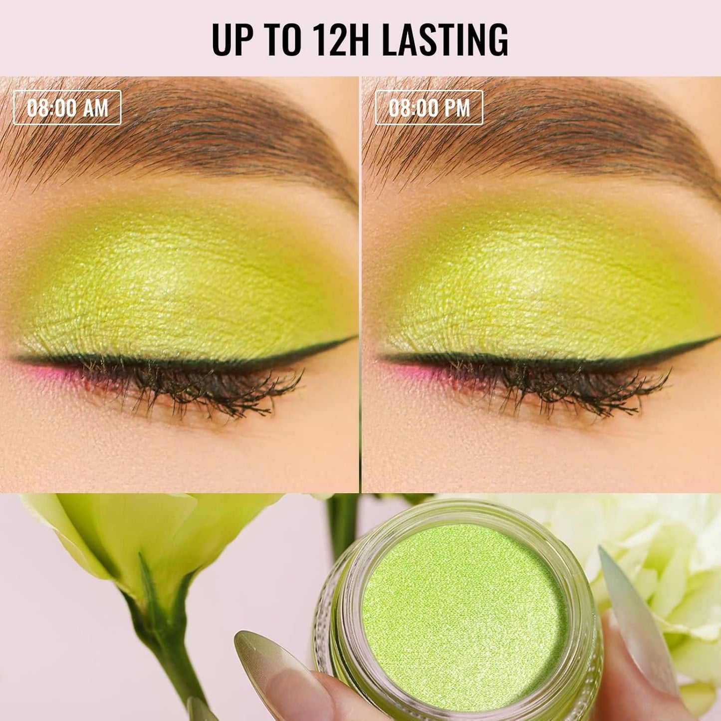 Oulac Cream Eyeshadow also for Highlighter Large Capacity Highly Pigmented Eye Shadow Waterproof &Long Lasting with Moisturizing Formula 07