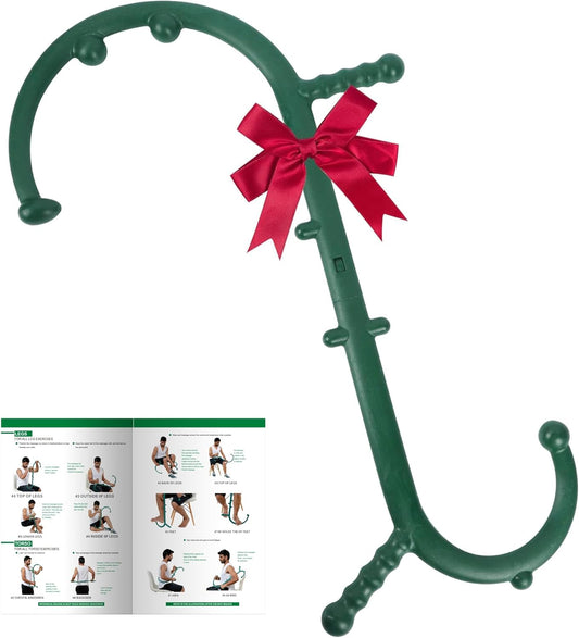 Massage Trigger Point Cane, Body Deep Tissue, Handheld Back, Neck, Shoulder, Leg and Feet Massager Rod, Muscle Release Tool Self Massage Hook Cane Gifts for Women & Men, Green
