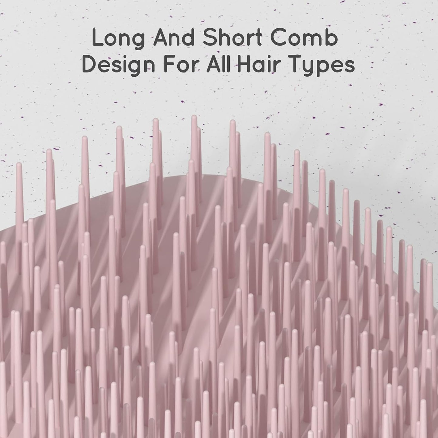 2 PC Scalp Massager Shampoo Brush, Scalp Scrubber & Exfoliator for Dandruff Removal, Wet & Dry and Detangler for Men and Women, Suitable for Short Medium Hair (Pink)