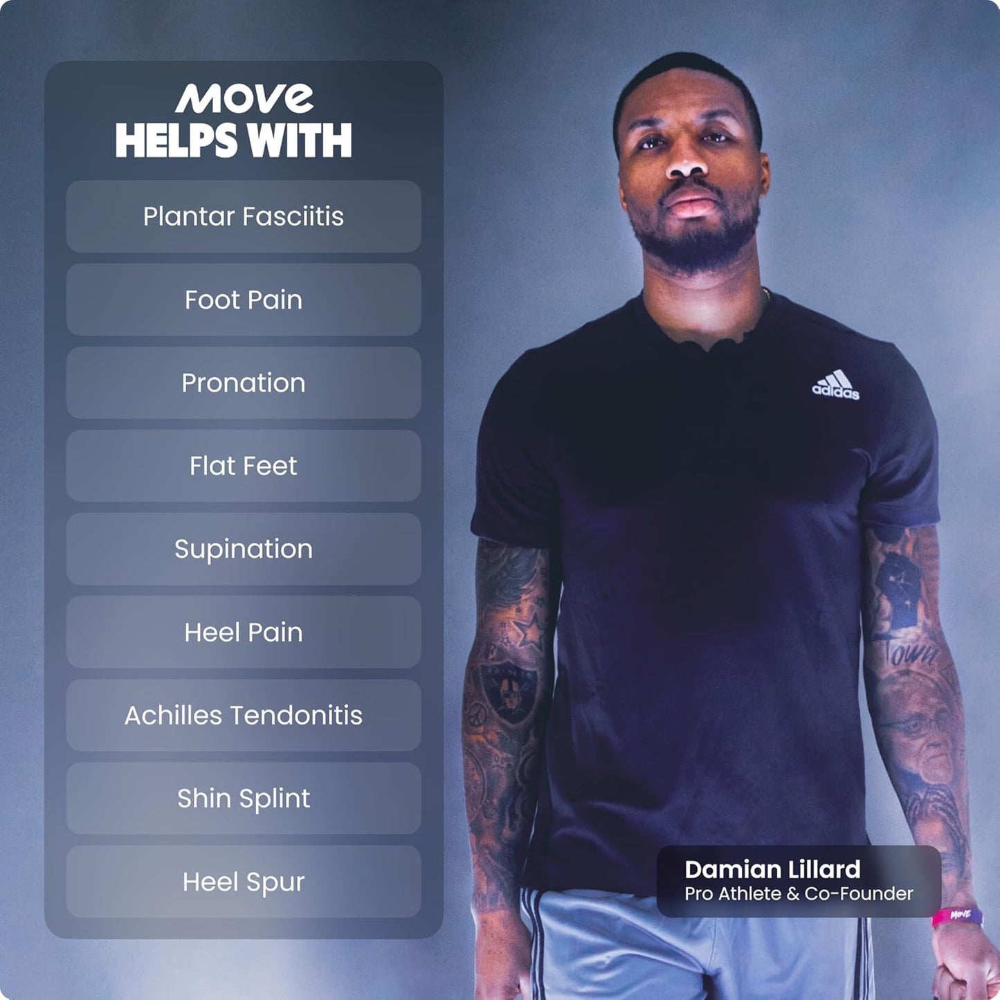 MOVE All Day Comfort Insole - Extra Plush Foam Insole for Stress Reduction on Feet, Knees, Back, Shock Absorbing, Walking, Foot Cushion, Comfort, Arch Support, and Work Boots (M4-4.5/WM 5.5-6)