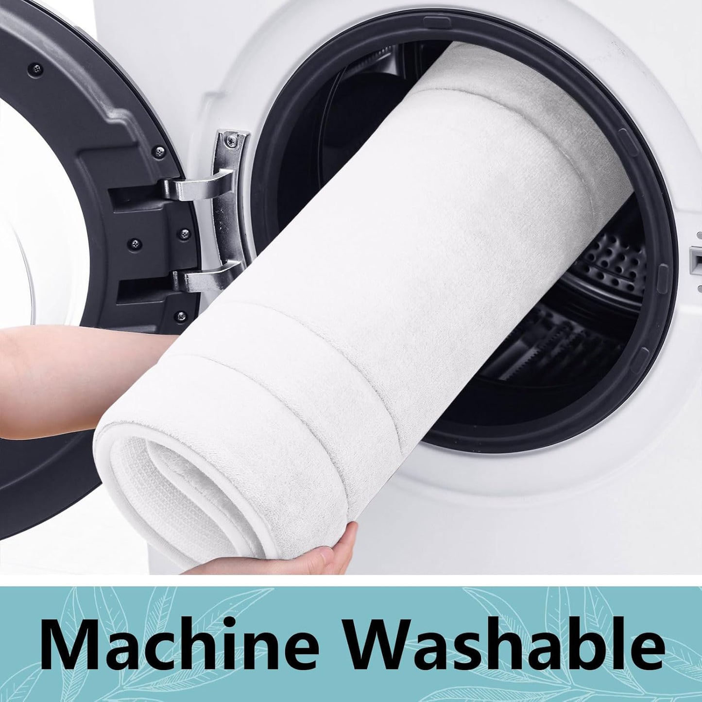 Arotive Memory Foam Bathroom Rug Mat 36x24, Ultra Soft and Absorbent Bath Mat, Machine Wash Dry, Comfortable Bath Rug Carpet for Bathroom Floor, Tub and Shower, White