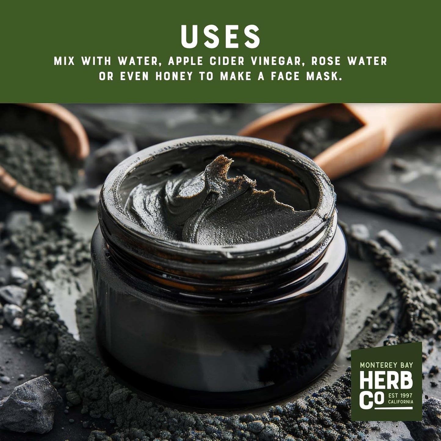 MONTEREY BAY HERB CO. Activated Charcoal Powder | Use for Body Care, Face Masks, Toothpaste (1lb)