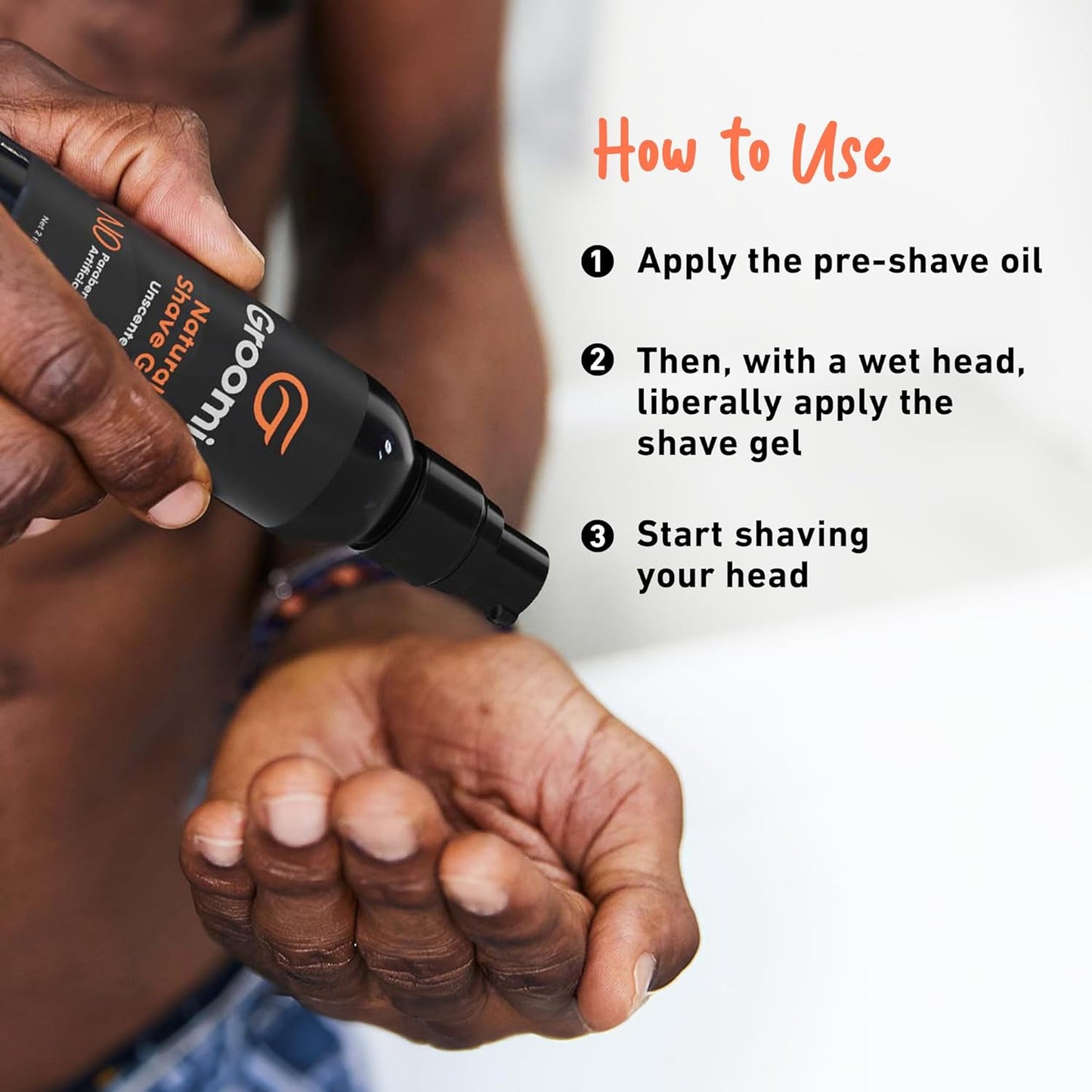 Groomie Natural Shave Gel - Aftershave Gel for Delicate Skin, Unscented Elegance for Silky-smooth Outcomes. For All Genders, Hydrate, Elevate Your Shaving Routine with Comfort, 60ml