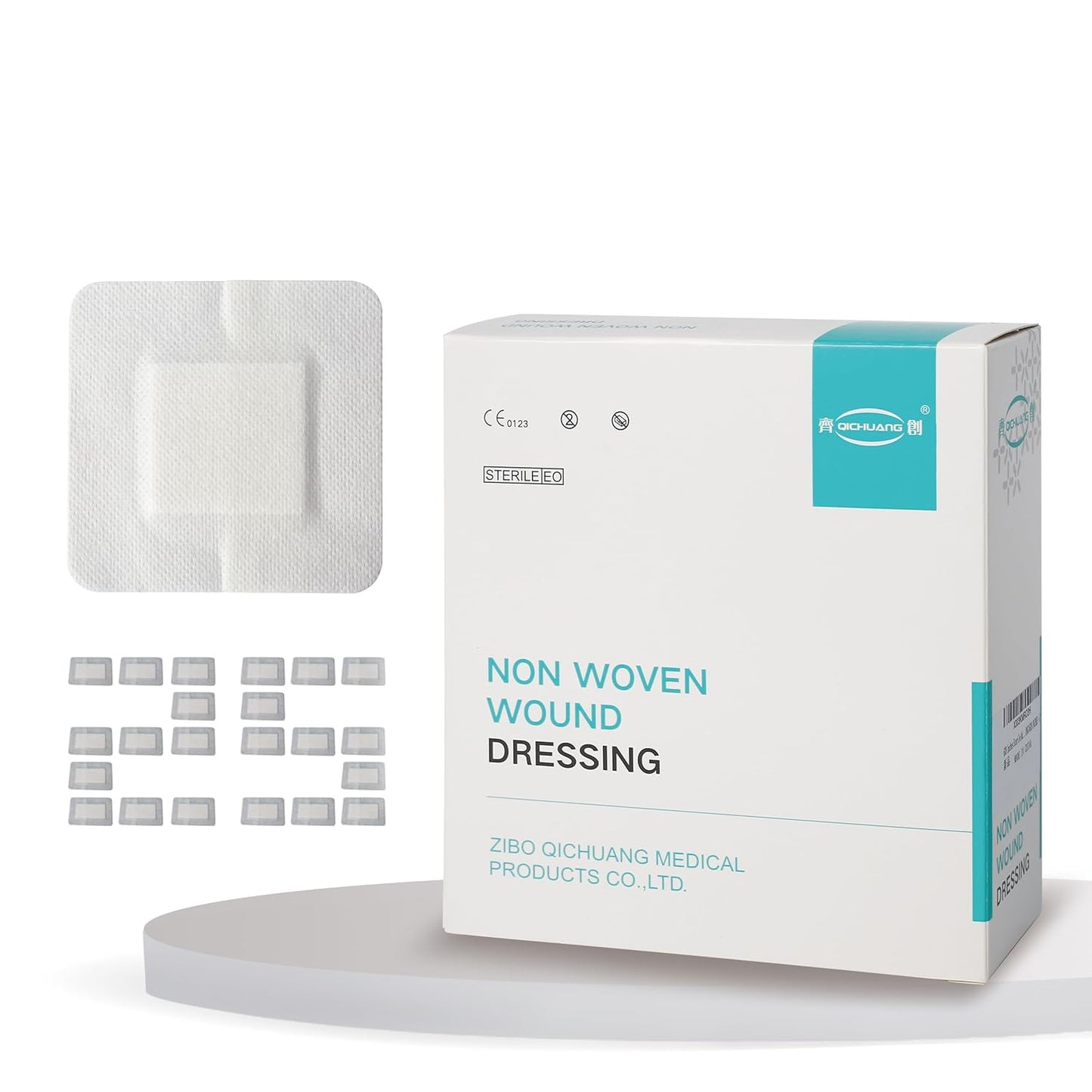 6X6 Inches Sterile Adhesive Island Wound Dressing Bandages - Extra Large Non Woven Cover with Bordered Gauze Pads, 25 Individually Pack, High Absorbent, Medical Grade by QICHUANG(6X6 INCHES - C25)