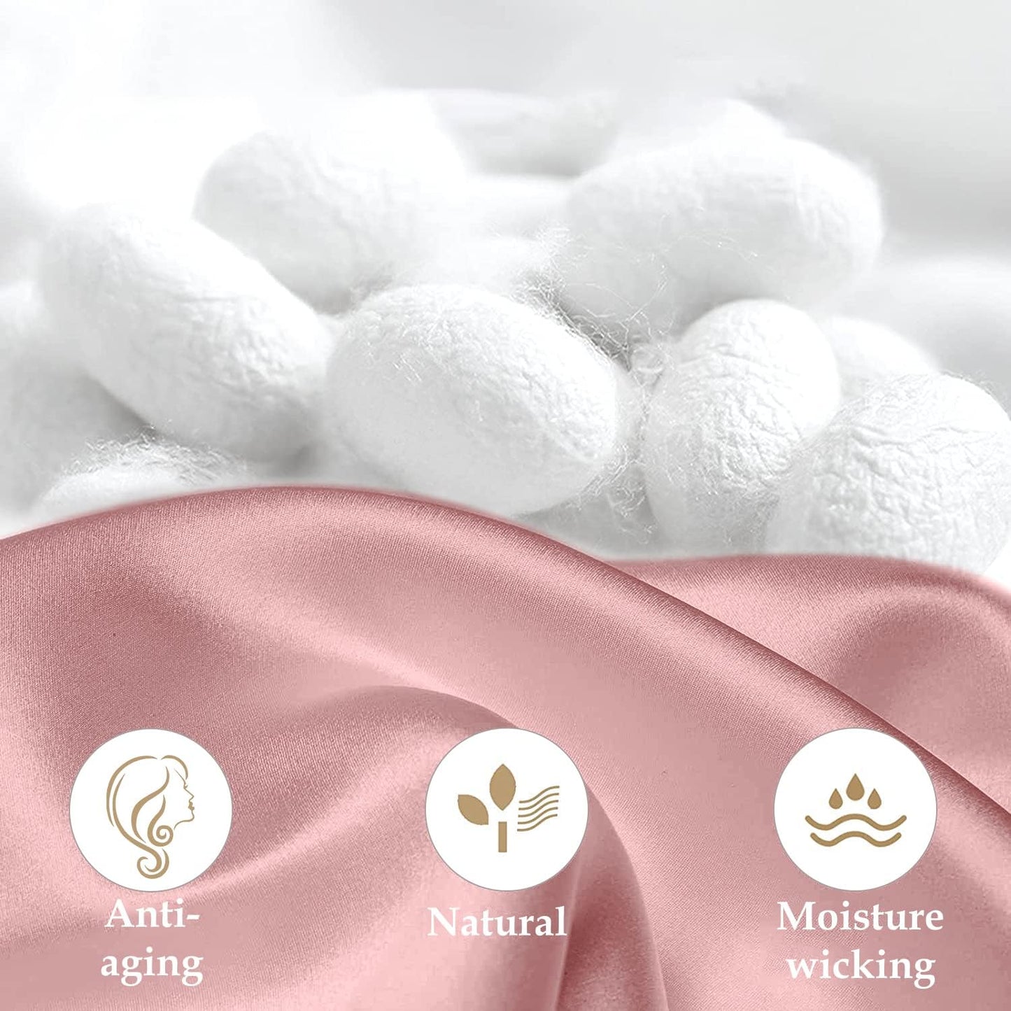 INSSL Silk Pillowcase for Women, Mulberry Silk Pillowcase for Hair and Skin and Stay Comfortable and Breathable During Sleep (Queen, Coral)