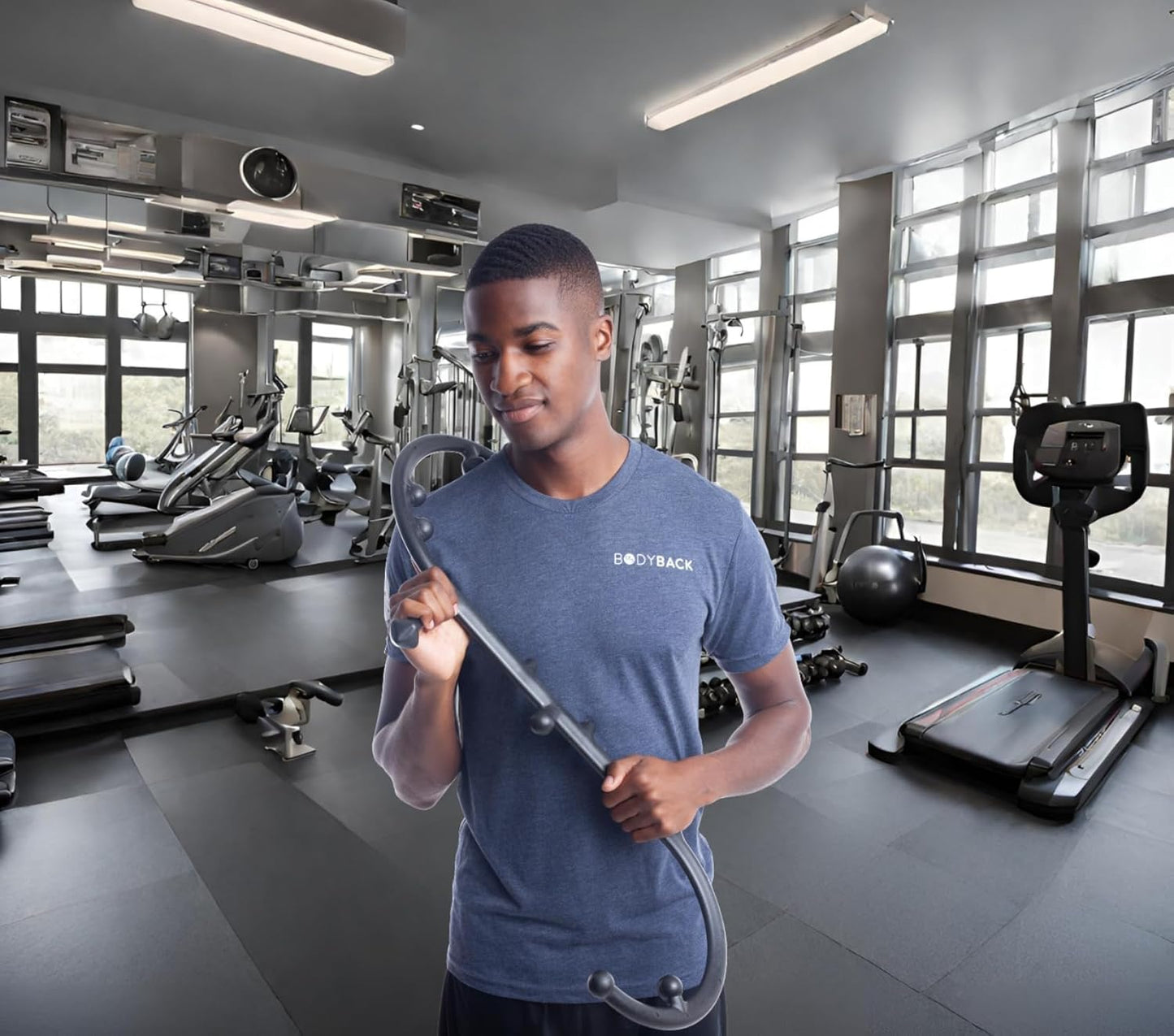 Body Back Buddy Elite – USA Made – Trigger Point Massage Tool, Shoulder Neck Back Handheld Self Massager, Manual Massage Cane, Hook, Muscle Knot Remover with Instructions, Patented (Black)