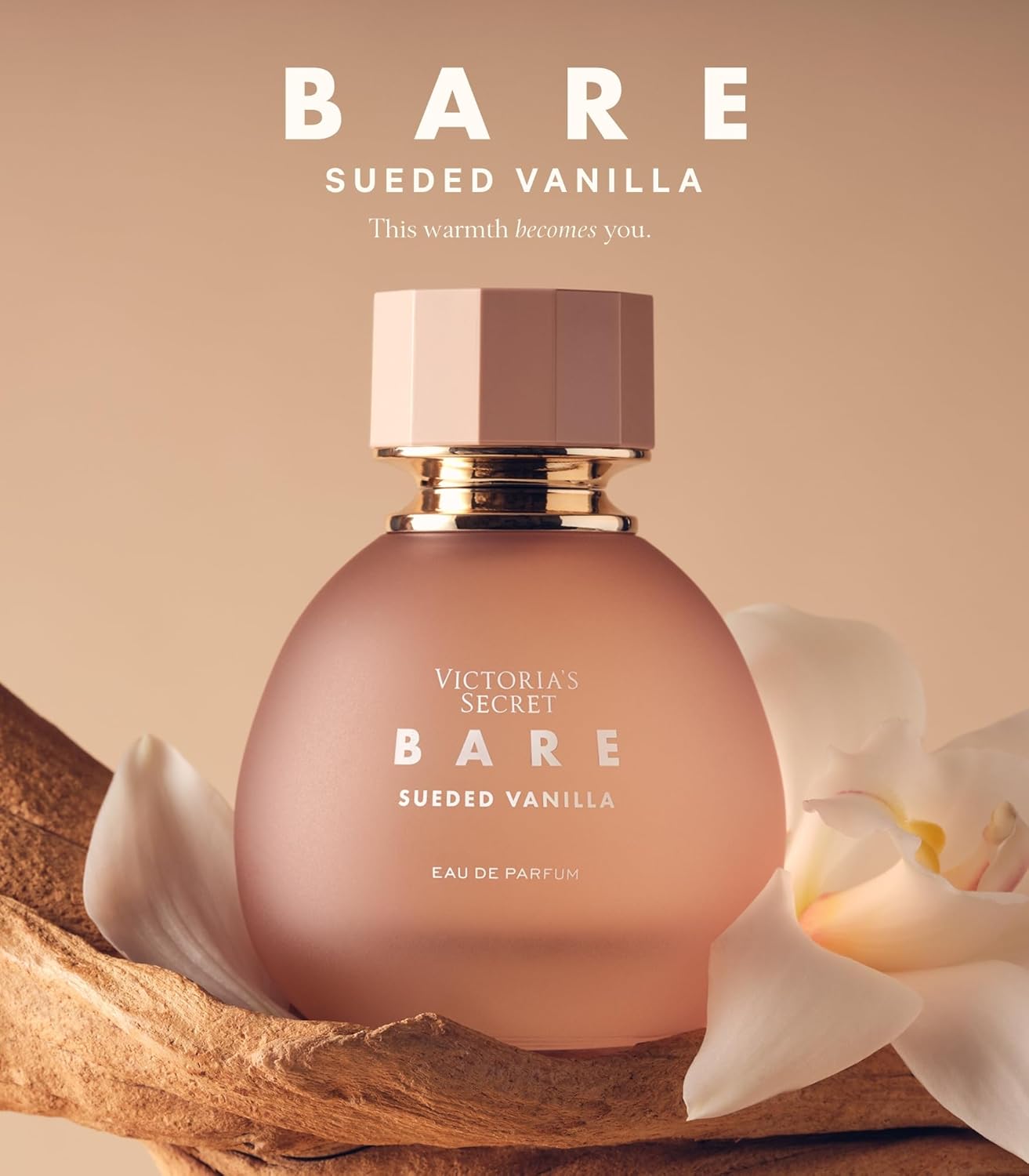 Victoria's Secret Bare Sueded Vanilla Fragrance Mist, Notes of Wild Saffron, Creamy Sandalwood, Vanilla Milk, Body Spray for Women (8.4 oz)