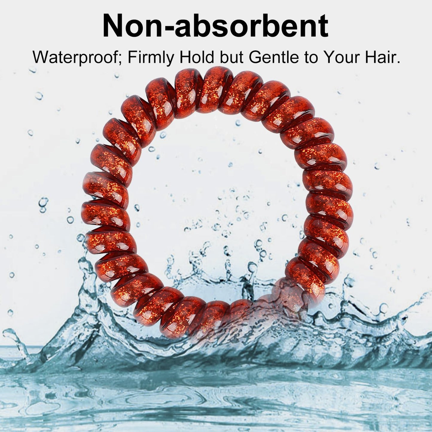 JessLab Spiral Hair Ties for Women, 10-Pack Traceless No-Damage Ponytail Holders, Coils Hair Bands for Girls, Assorted Colors