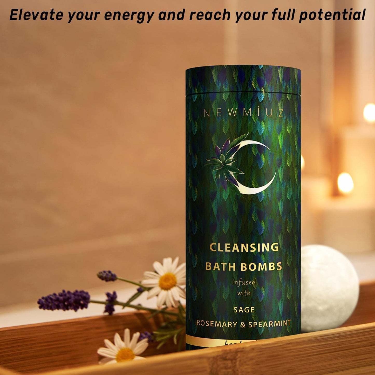 Sage Bath Bombs Spiritual Bath Energy Clearing Protection Shielding Smokeless Smudging Sage Rosemary and Spearmint Relaxation Stress Relief Spa Gift