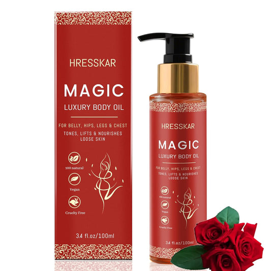 Magic Body Firming Oil - Skin Tightening Treatment for Crepey Skin,Luxurious Hydrating Formula with GlowEssence, lmproves Elasticity & Smoothness-100ml (1)