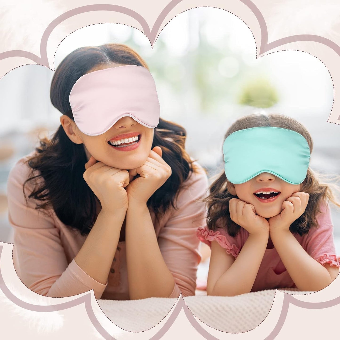 Bbto 4 Pcs Silk Sleep Eye Masks Smooth Soft Satin Eye Covers with Adjustable Strap Blindfold for Sleeping Blocking Out Lights Travel Relaxation(Multicolor)