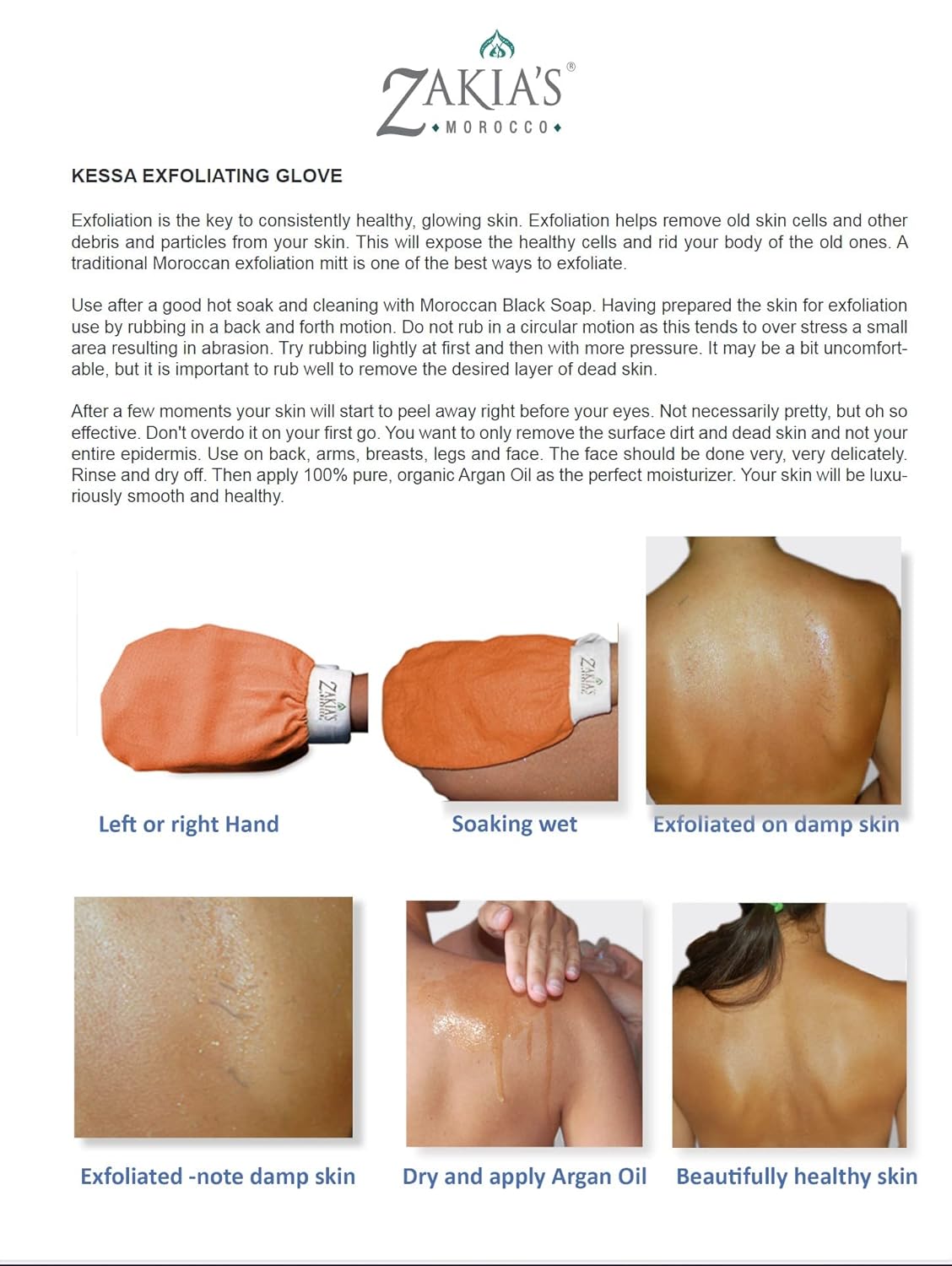 Moroccan Kessa Exfoliating Glove - Value Pack (2 piece) Black- Microdermabrasion exfoliating mitts, Removes unwanted dead skin, dirt and grime and Keratosis Pilaris. Great for spray tan removal.