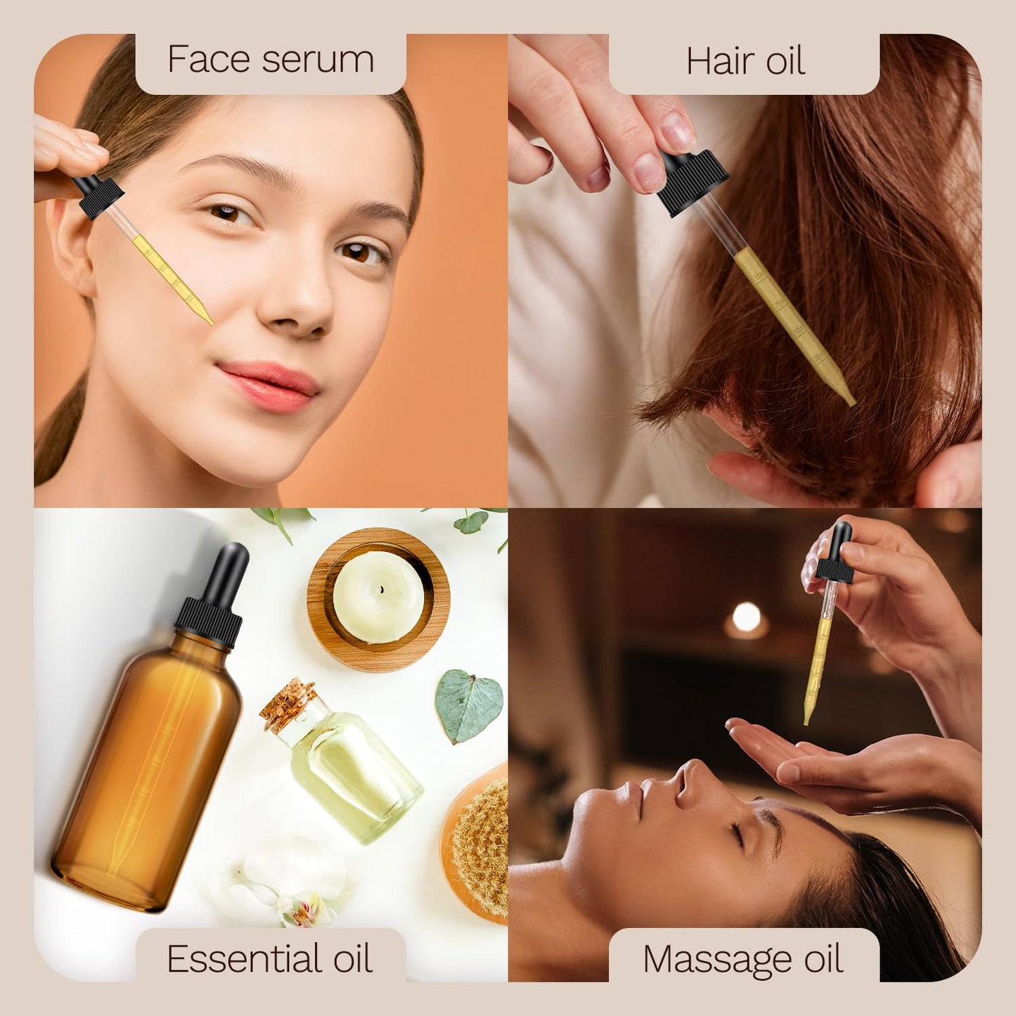 Bumobum Dropper Bottle 4 oz, 12 pack Amber Glass Eye Dropper Bottles for Essential Oils with Labels and Funnel, 120 ml Tincture Bottle with Plastic Measured Dropper