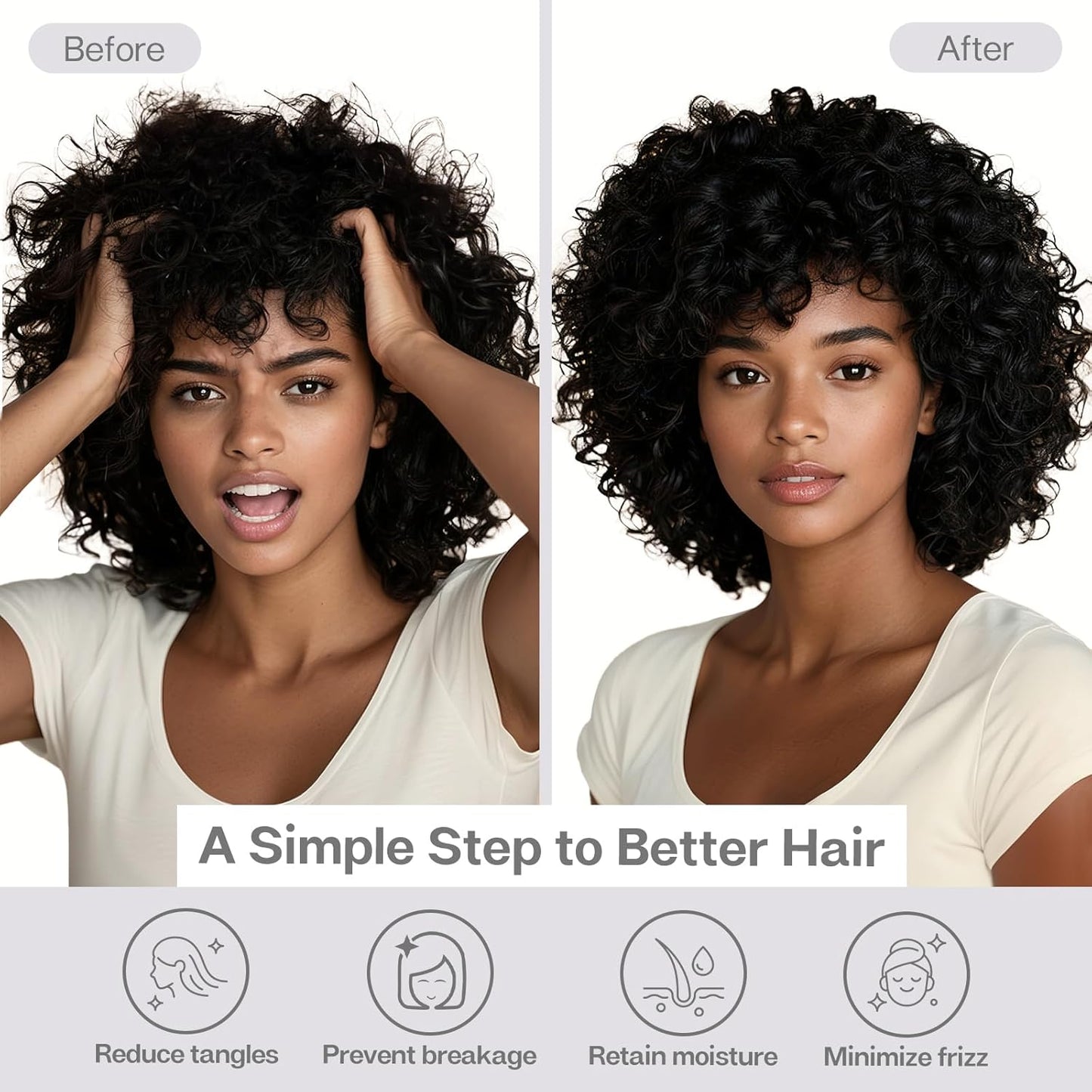 MR&HM Satin Pillowcase for Hair and Skin, Silk Satin Pillowcase 2 Pack, King Size Pillow Cases Set of 2, Silky Pillow Cover with Envelope Closure (20x36, White)