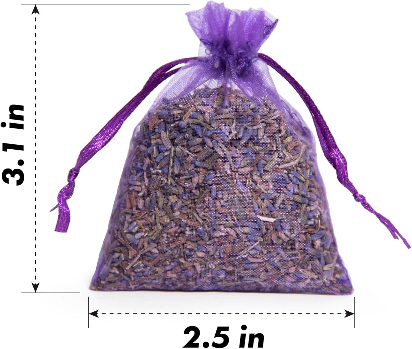 Bag of 100 Sachets Dried Lavender Flower Lavender Sachets for Drawers and Closets, LV-B-4