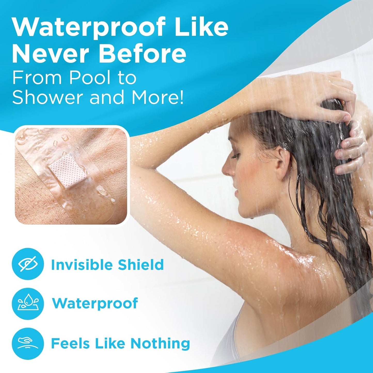 OK TAPE Waterproof Clear Adhesive Bandages, Bulk 160 ct Sheer Assorted Sizes with Individually Wraps for First-Aid Wound Care, Variety Bandage Pack for Minor Cuts & Scrapes - Stays Put in The Shower