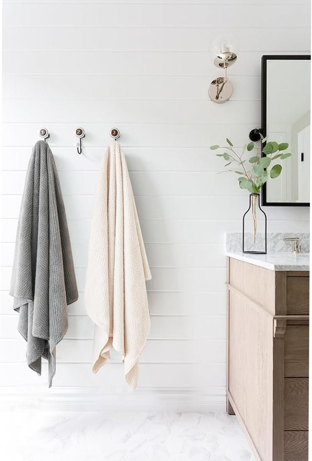 2-Pack Large Microfiber Hair Towel Wraps, Super Absorbent & Quick Dry - Anti-Frizz for Wet Curl & Straight Hair - 27.5''*39.4''