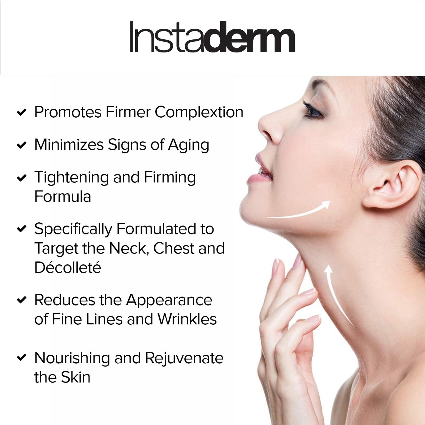 Neck and Décolleté Firming Cream – Tightening & Lifting Treatment for Crepey, Wrinkles, sagging Skin & Vertical Lines. Anti-Aging Peptide Formula to Boost Hydration & Collagen in the Skin.
