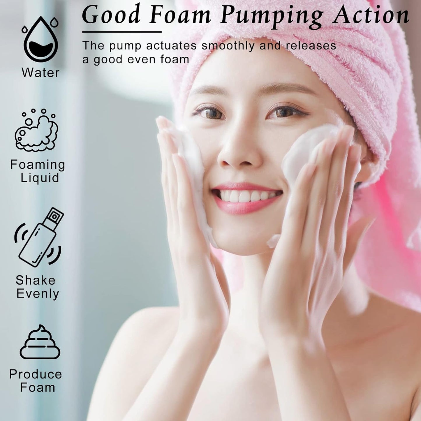 70 Pcs 2 oz Plastic Foam Soap Dispensers Refillable Lash Shampoo Bottles with Pump Mini Eyelash Cleaning Foam Bottle Dispenser for Refillable Travel Cosmetics (Gray)