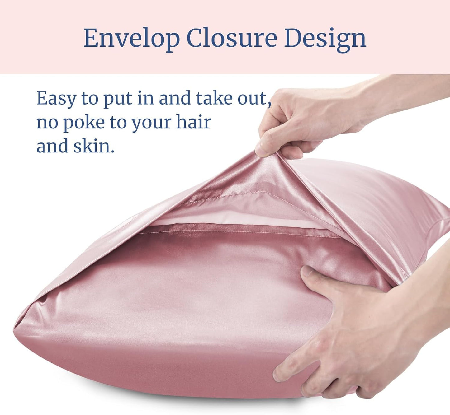 BEDELITE Satin Pillowcase for Hair and Skin, Super Soft and Cooling Similar to Silk Pillow Cases 2 Pack with Envelope Closure, Gift for Women Men(20"x40" King Size, Nostalgia)