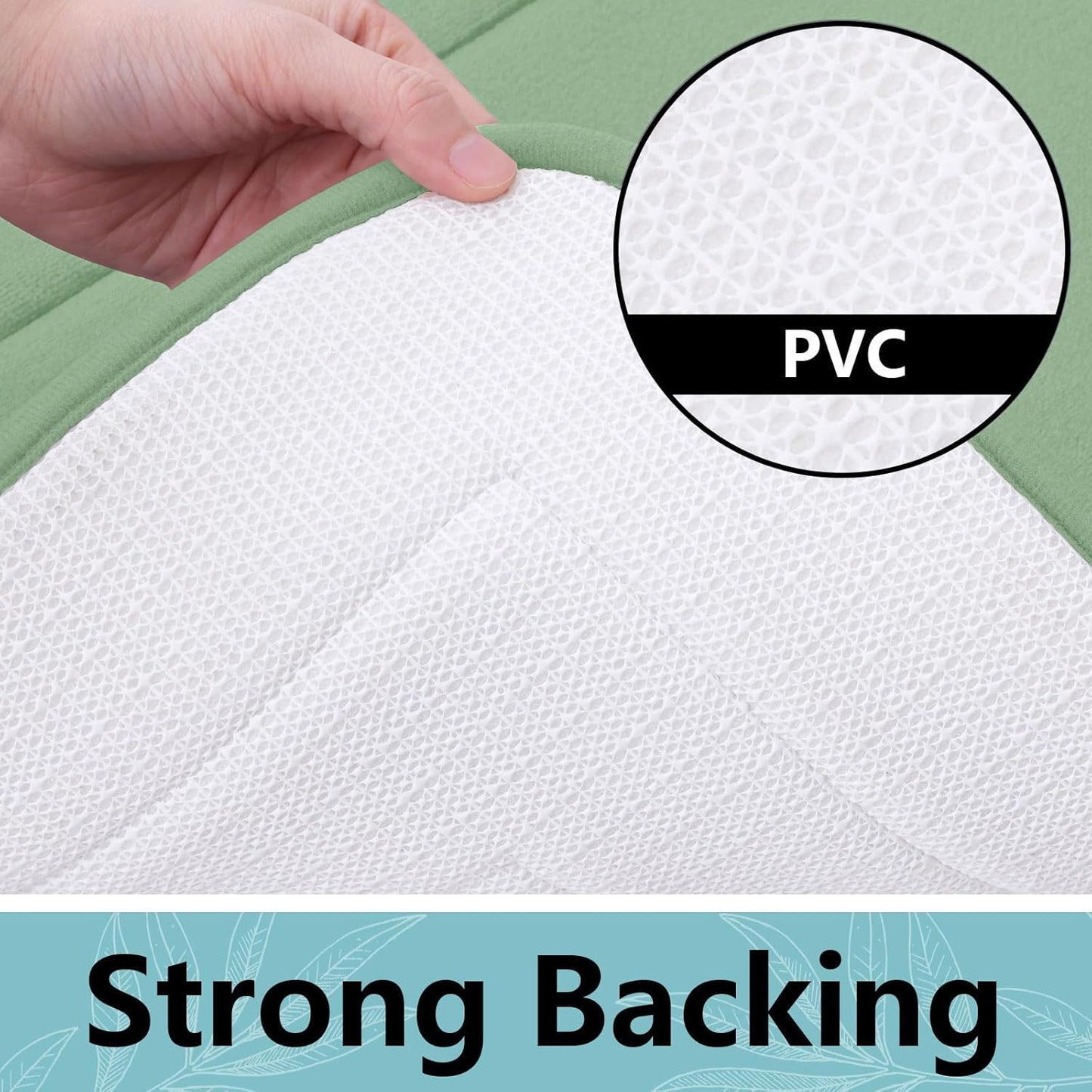 Arotive Memory Foam Bathroom Rug Mat 47x17, Ultra Soft and Absorbent Bath Mat, Machine Wash Dry, Comfortable Bath Rug Carpet for Bathroom Floor, Tub and Shower, Sage Green