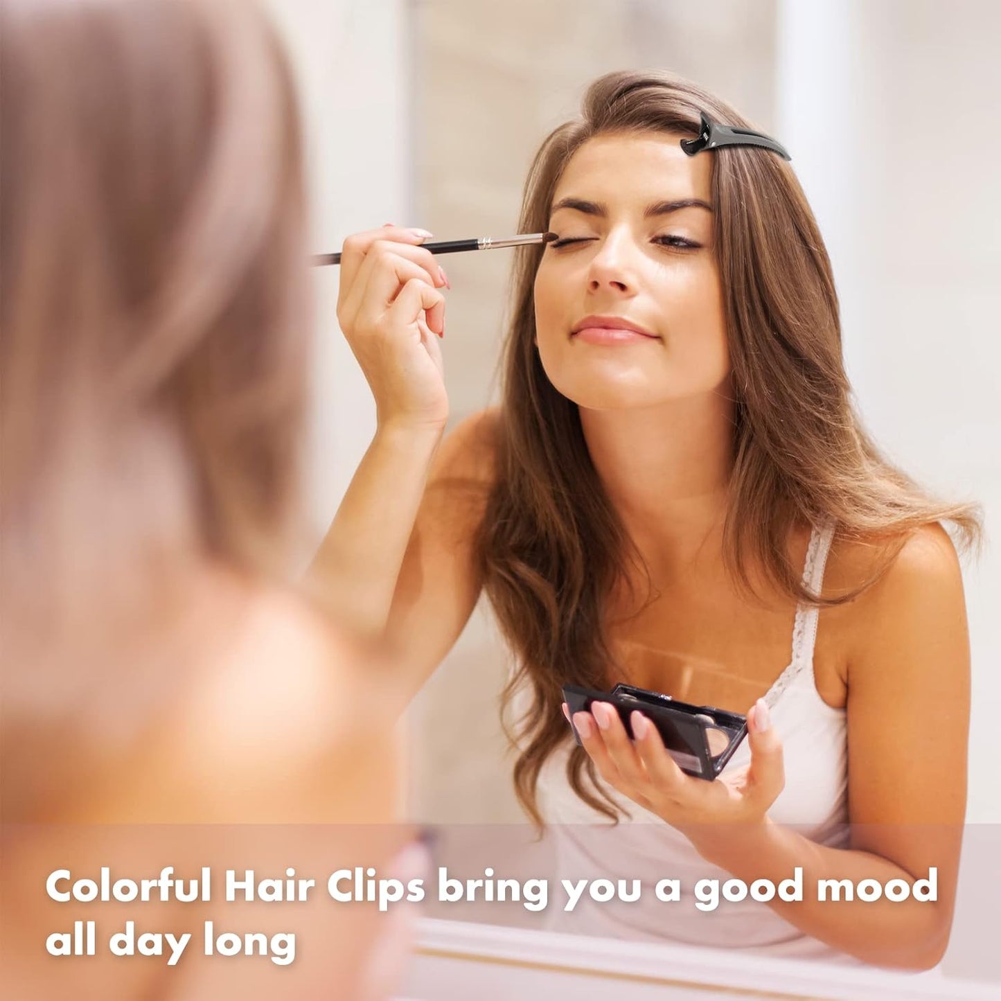 AIMIKE 12pcs Professional Hair Clips for Styling Sectioning, Anti-Slip No-Trace Duck Billed Hair Clips with Silicone Band, Salon and Home Hair Cutting Clips for Hairdresser, Women, Men - 4.3” Long