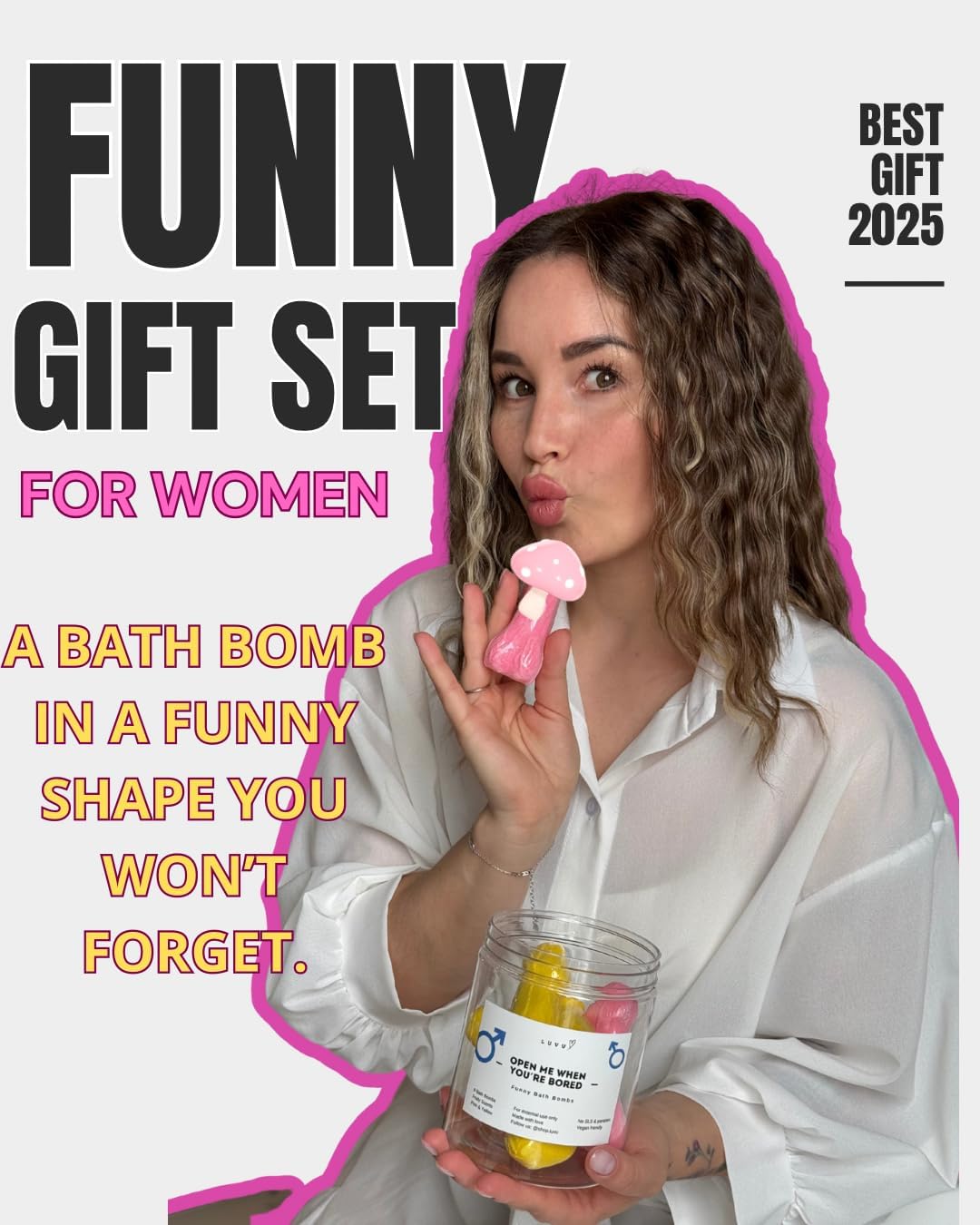 Funny Bath Bombs – Surprise Bath Bombs - Funny Gifts for Women – Gifts Set for Women – Spa Set – Birthday Gifts – Bachelorette Party Favors – Fruity Floral Scent