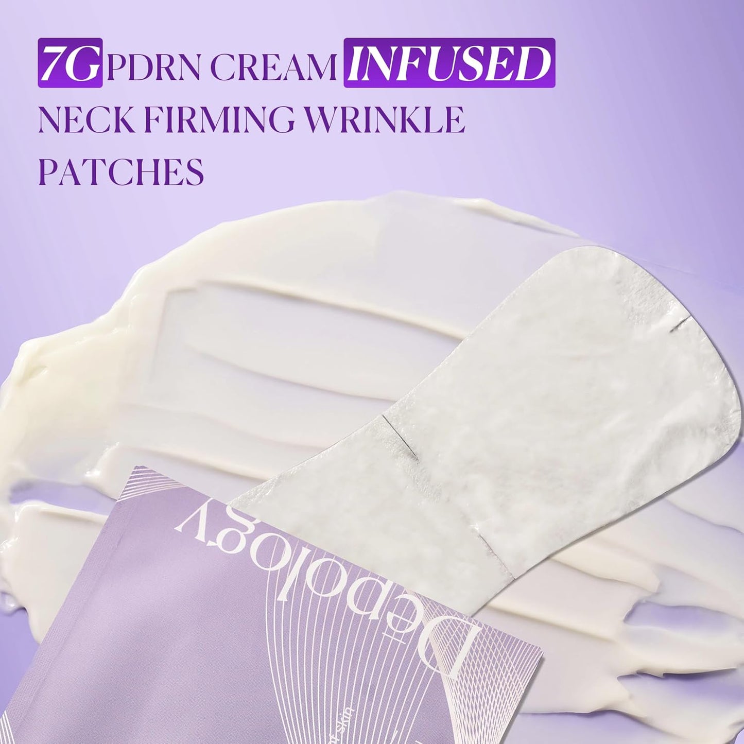 depology Tightening and Lifting Neck Wrinkle Patches with Cream, PDRN Deep Collagen Neck Mask, Firming Patch with PDRN、Collagen and Niacinamide Cream