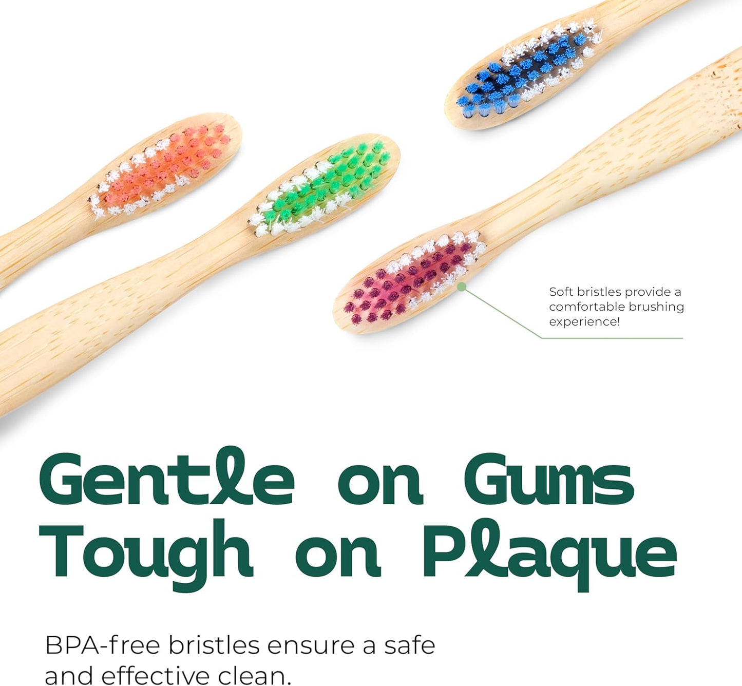 Bamboozle Eco-Friendly Toothbrush for Adults - Sustainable Bamboo Design, Biodegradable & Stylish Oral Care Solution (Purple, Pack of 3)