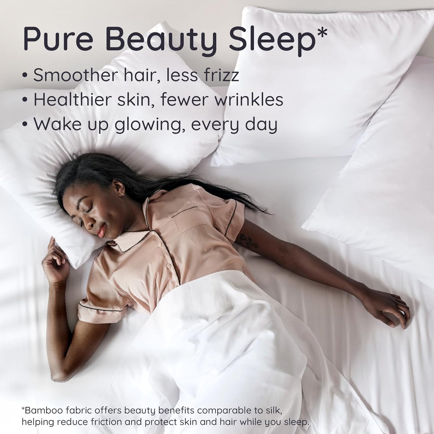 Bambaw 100% Viscose Derived from Bamboo Pillowcase Queen Size – Set of 2 Queen Cooling Pillow Cases with Envelope Closure, Breathable & Super Soft Pillow Cases, Anti Acne Pillow Case (White)