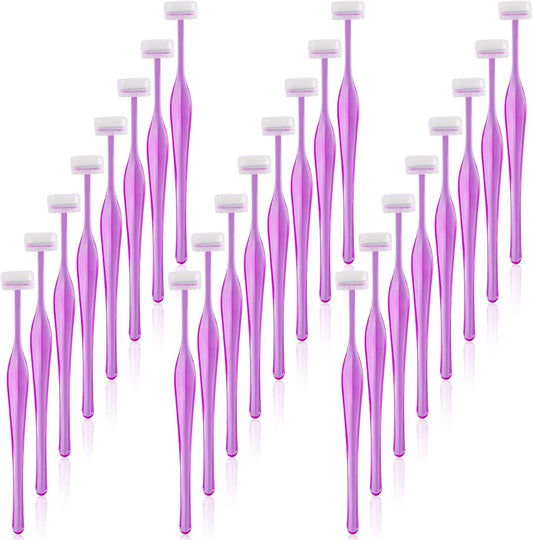 ANCIRS 24 Pack Eyebrow Trimmer Razors for Women Makeup, Facial T Shape Shaver Tool for Eye Brow, Stainless Steel Eyebrow Trimming Kit for Girls- Purple