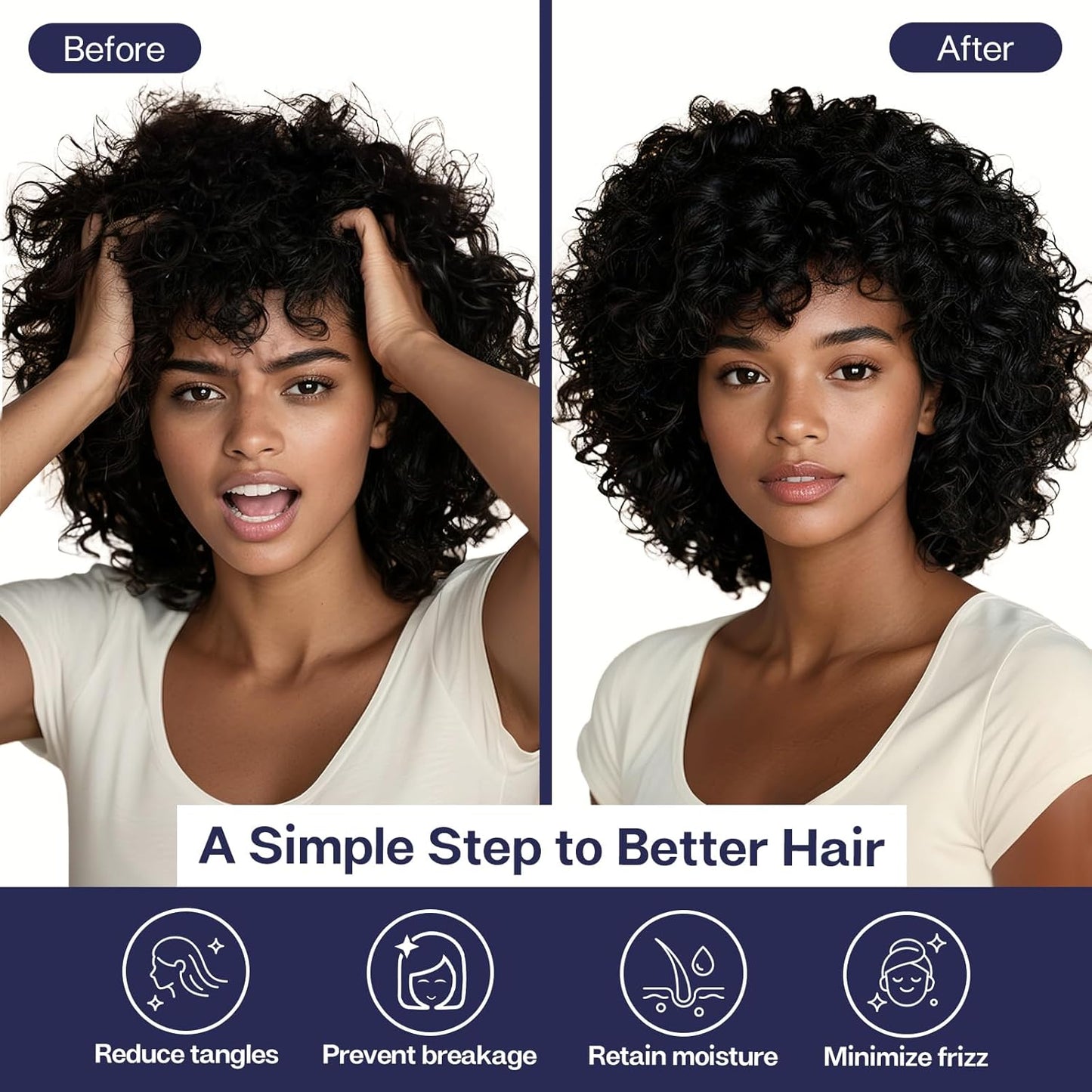 MR&HM Satin Pillowcase for Hair and Skin, Silk Satin Pillowcase 2 Pack, King Size Pillow Cases Set of 2, Silky Pillow Cover with Envelope Closure (20x36, Navy Blue)