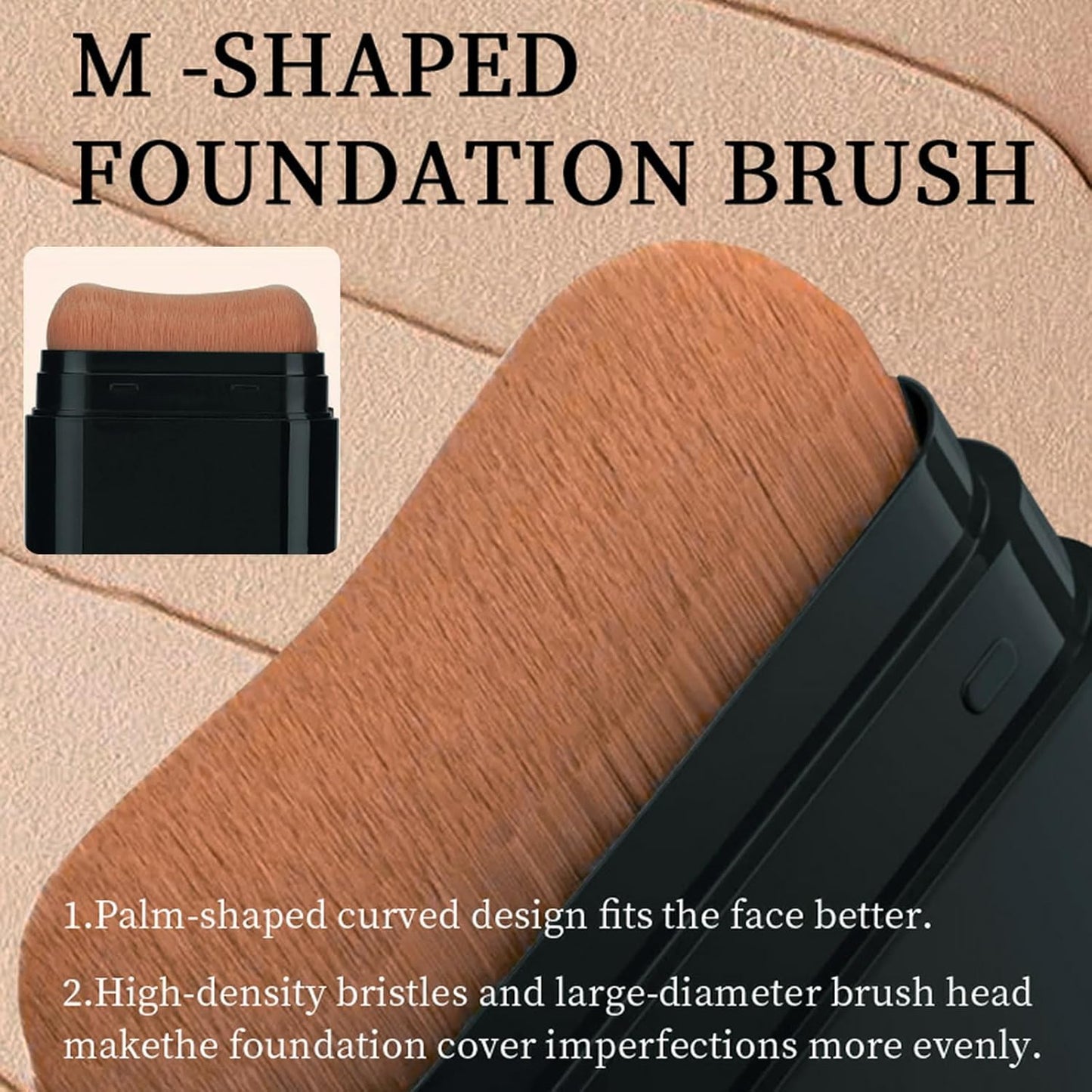 Foundation Stick, 2 in 1 Dual-Ended Long-Lasting Concealer Foundation Stick, Face Contouring foundation with Brush, Full Coverage Matte Finish for Face Makeup(02#NATURAL)