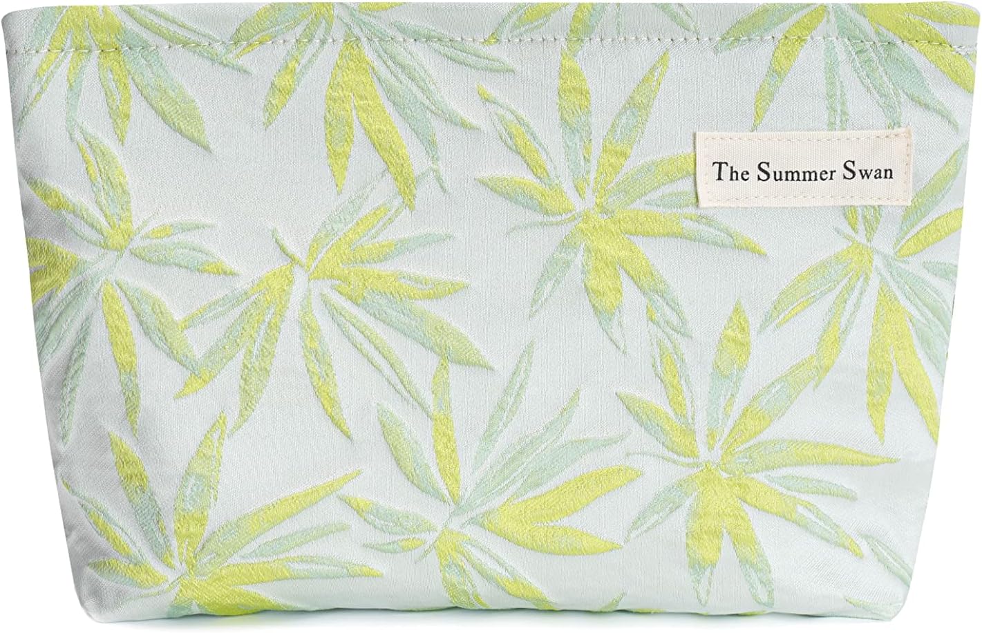 The Summer Swan | Large Aesthetic Makeup Bag | Floral Makeup Bag | Mid-day Clutch | Period Kit Bag | Hygiene Bag | Skincare Bag | Cute Makeup Bag (Summer Maple)