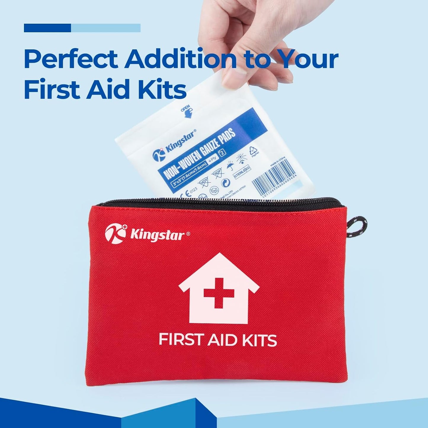 Sterile Nonwoven Gauze Pads, 3"x 3" Wound Dressing, 60 Packs - 120 Pieces Superior Soft Sponge Pads, Higher Absorbent Gauze Compresses for Trauma or Post-Operative Wound Care