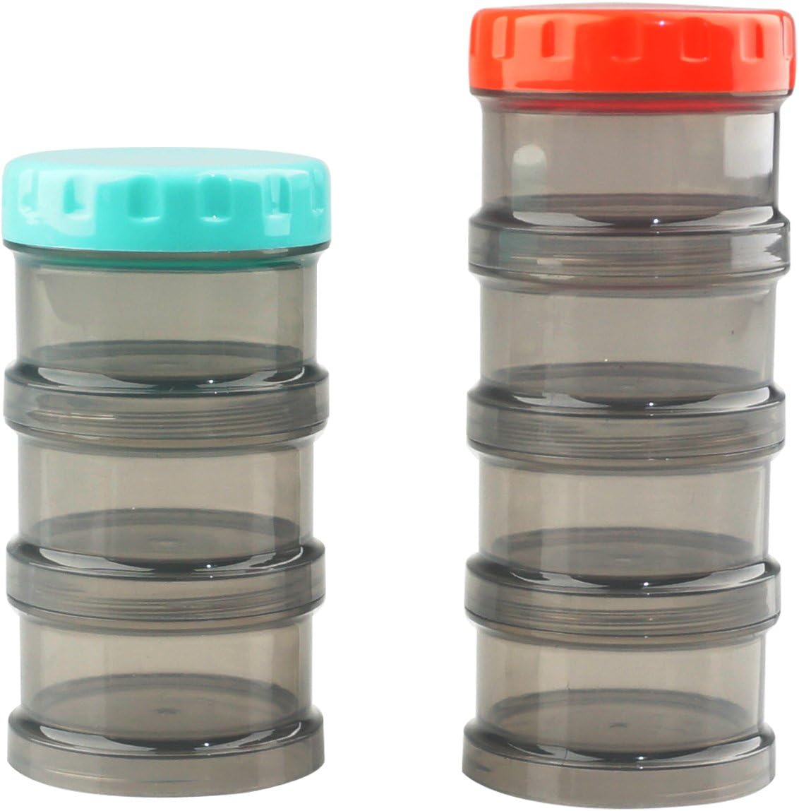 7 Day Pill Organizer Case Stackable Weekly Supplements Vitamins Pills Holder Dispenser Large Translucent Black with Extra Lid